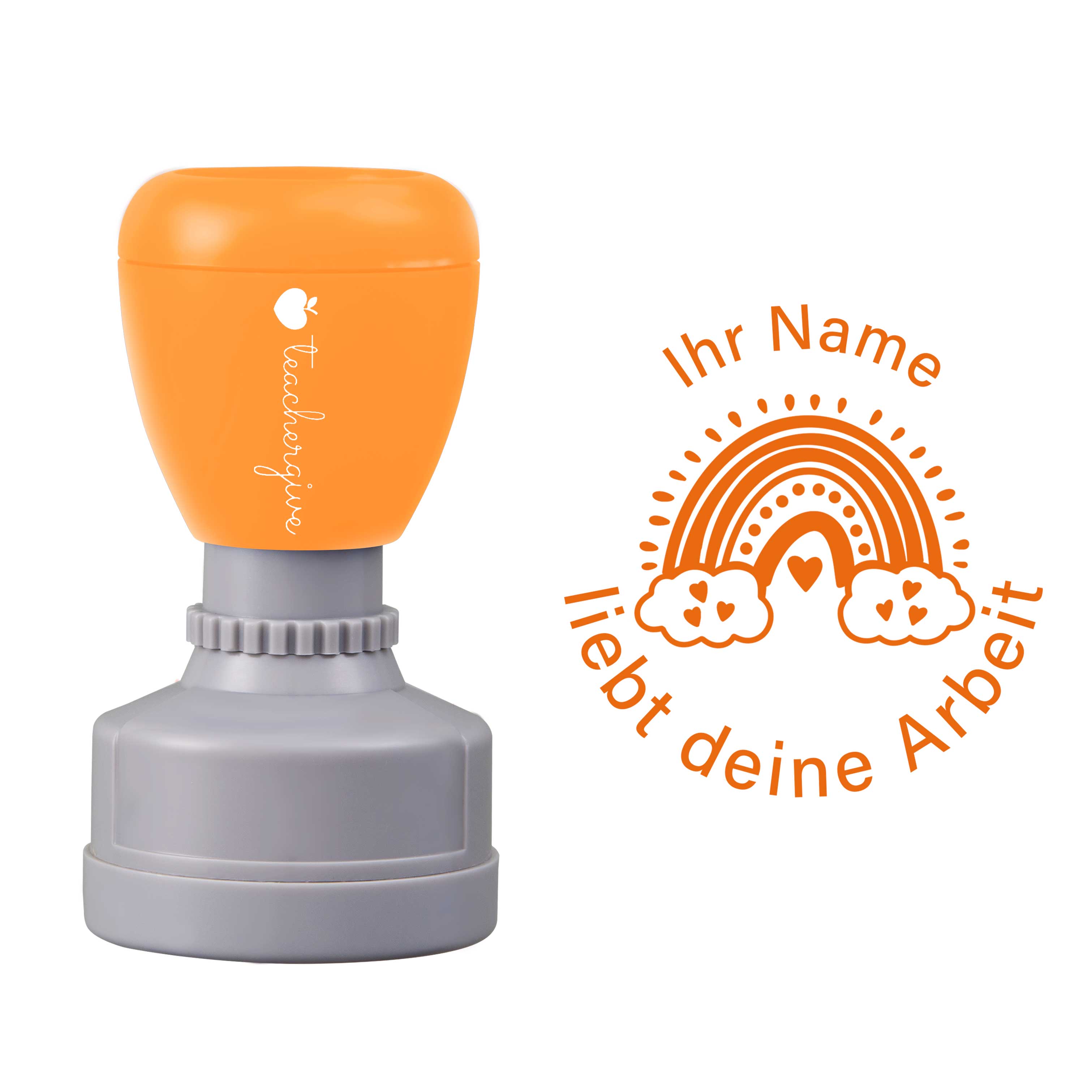 Personalisiert Name Liebt Deine Arbeit Lehrer Stempel