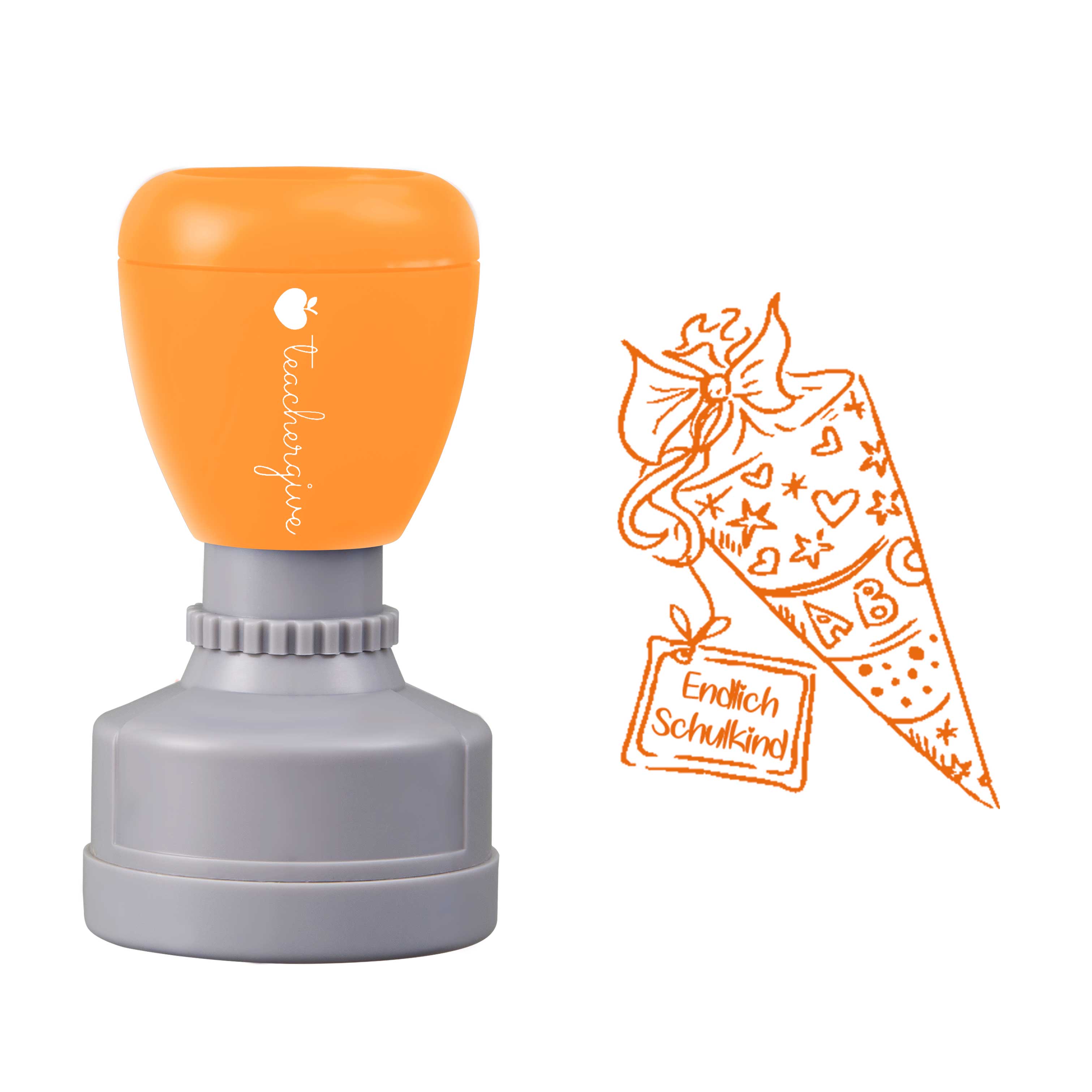 Endlich Schulkind Lehrer Stempel