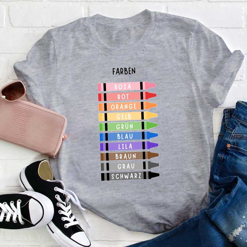 Farben In Deutschland Lehrer T-Shirt