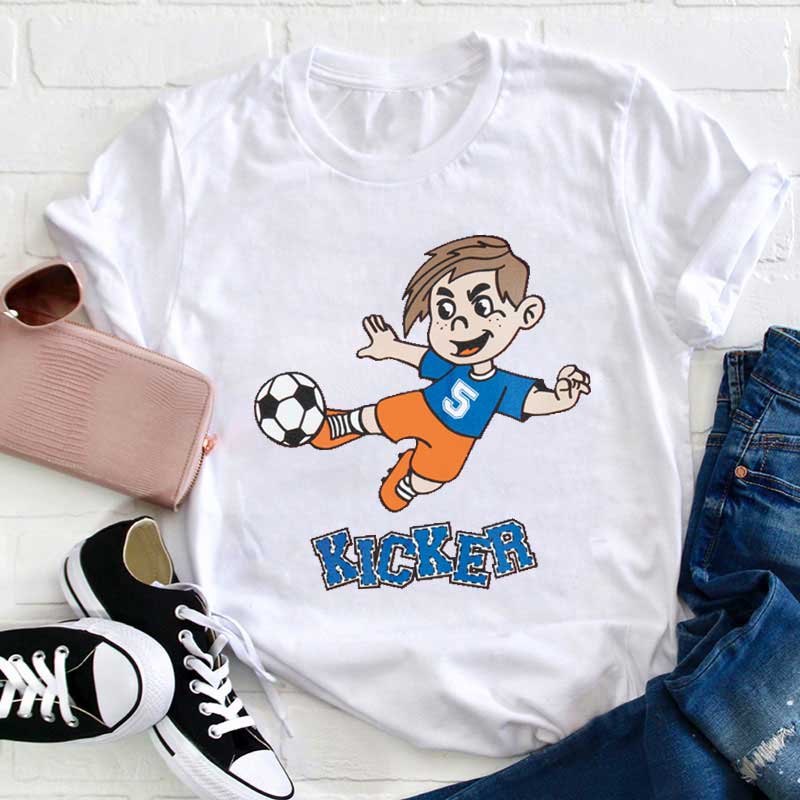 Verrückter Schuss Fußball Lehrer T-Shirt