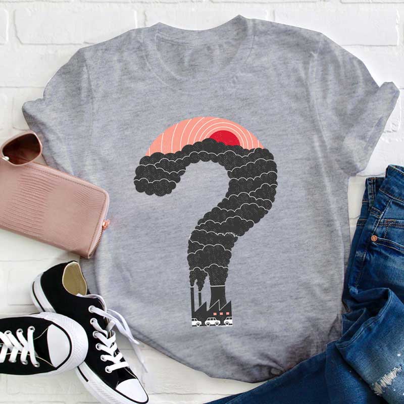 Reduzieren Abgasemissionen und Schützen unsere Umwelt Lehrer T-Shirt