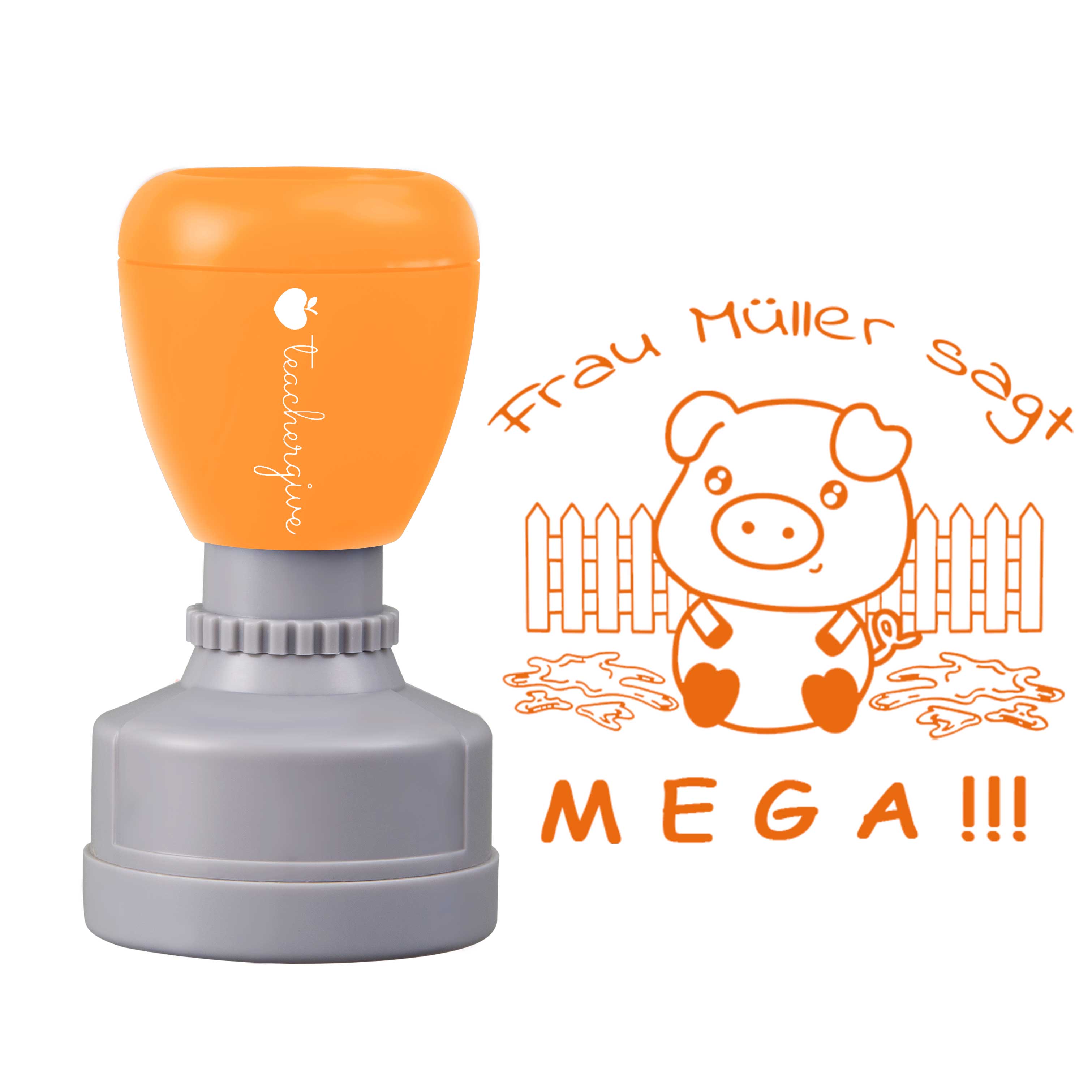 Personalisiert Name Sagt Mega Lehrer Stempel