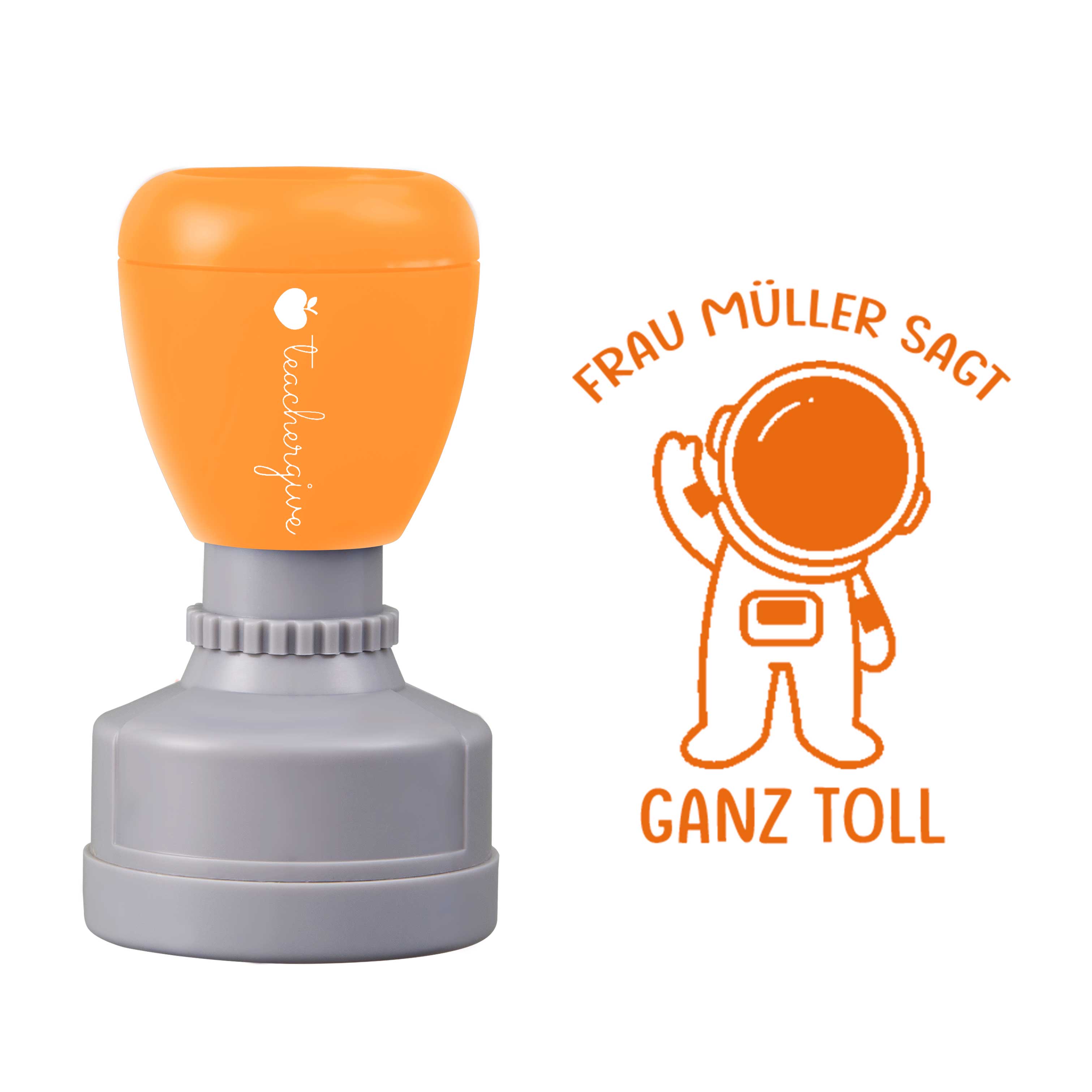 Personalisiert Name sagt ganz toll Lehrer Stempel