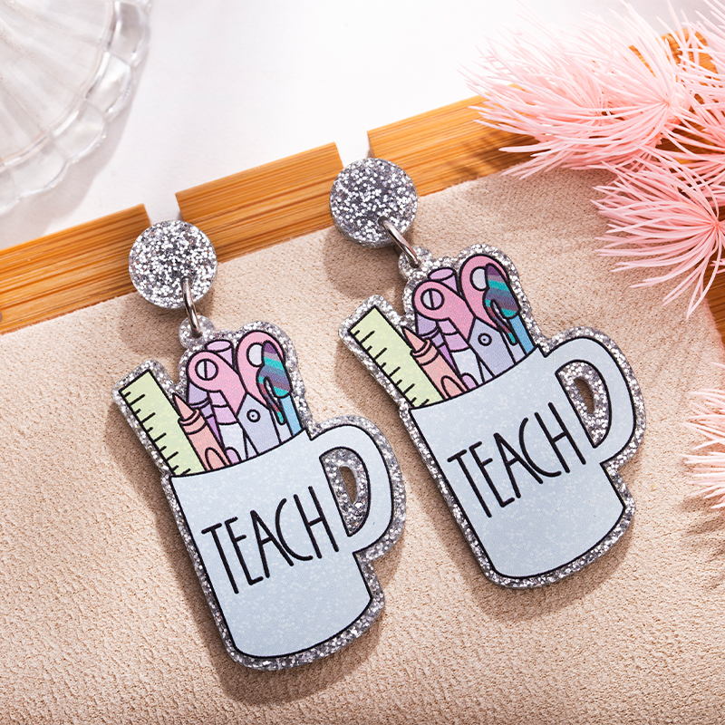 Stationery Teacher  Acrylic  Earrings