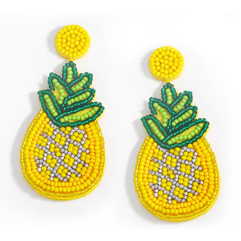 Pineapple  Beaded Earrings