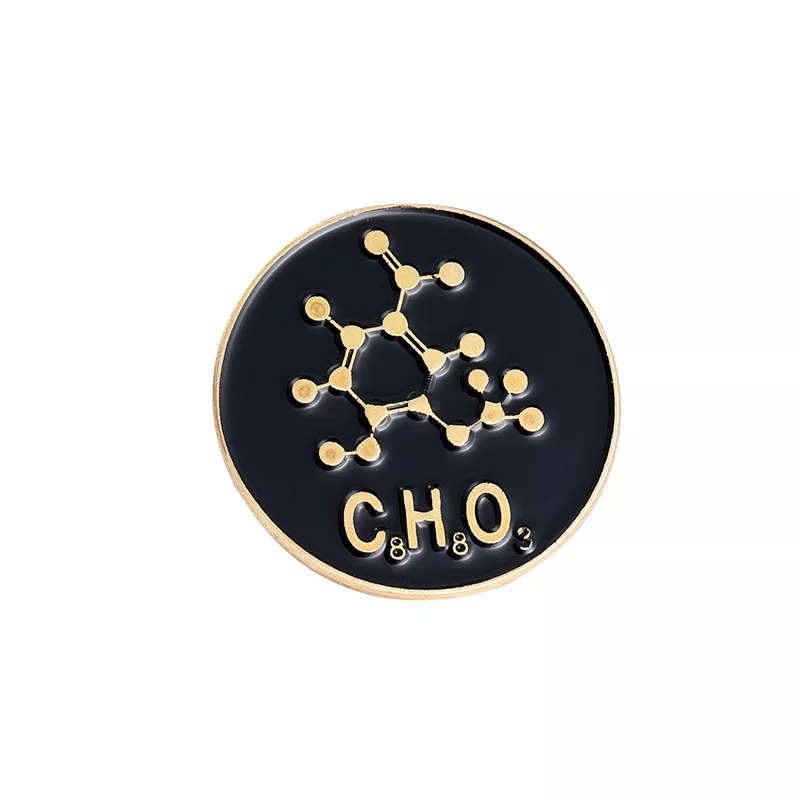 Schwarzes mathematisches chemisches Symbol Pin-Set