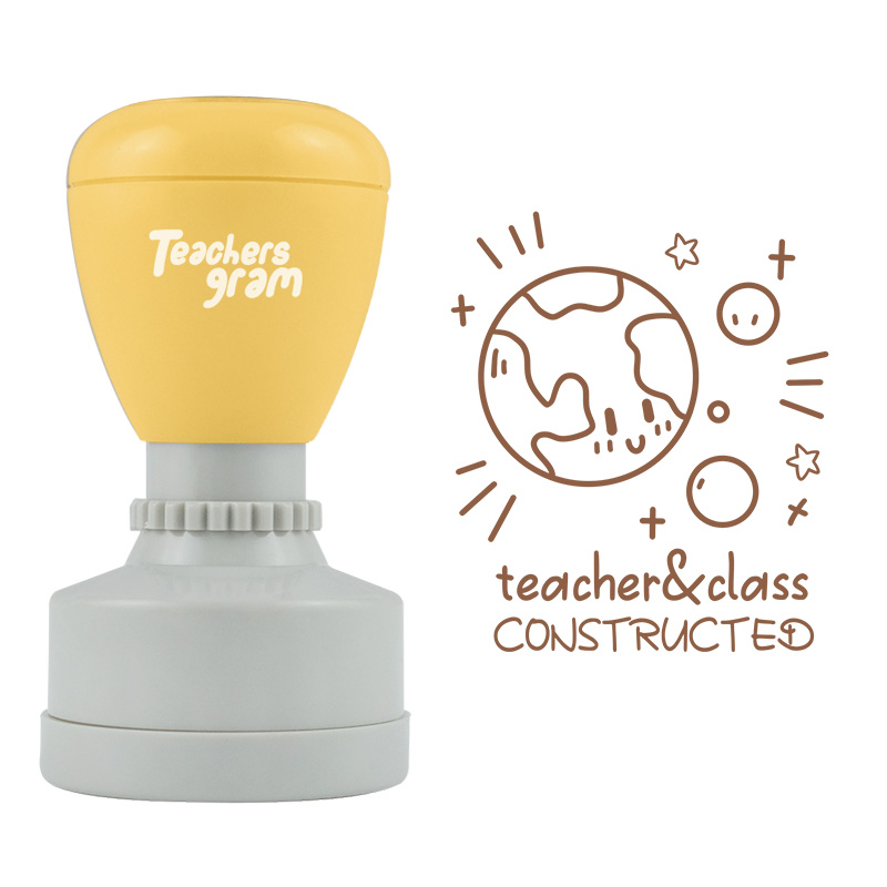 Lehrer und Klasse aufgebaut Lehrer Stempel