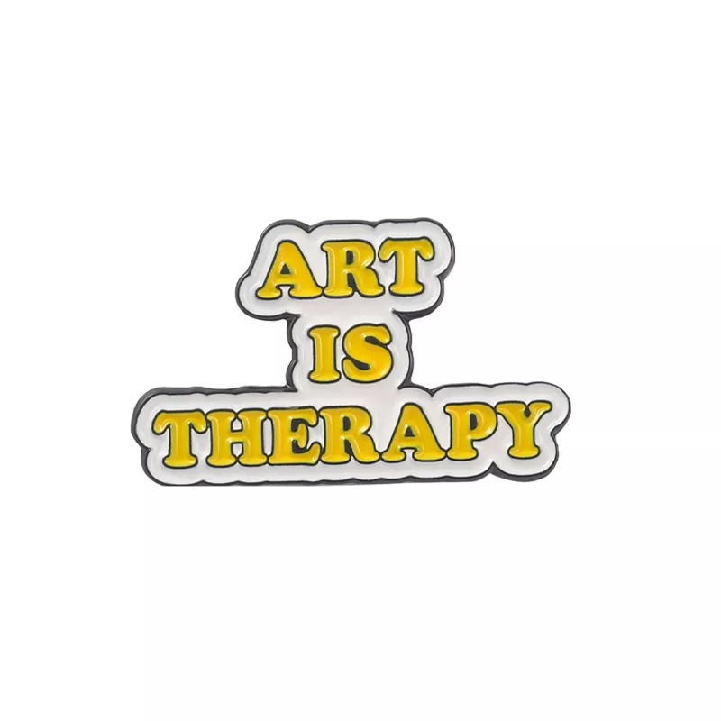 Kunst ist Therapie Pin