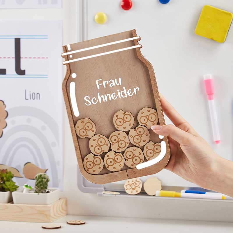 Personalisiert Nehmen einen Bissen von einem Keks Lehrer Belohnung Glas