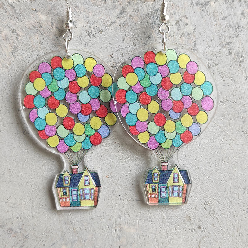 Balloon  House Acrylic  Earrings