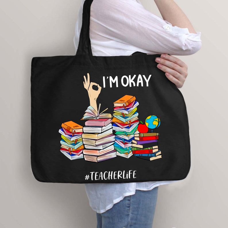 Mir geht es gut Lehrer Tragetasche mit Reißverschluss