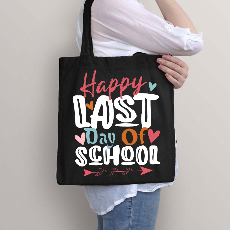 Schönen letzten Schultag Lehrer Tragetasche