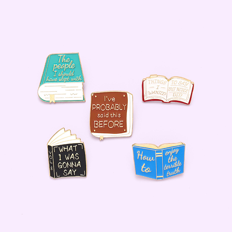 Book Alphabet Series Pin Set