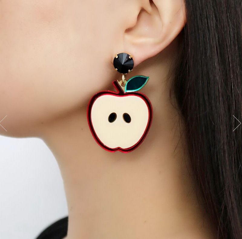 Cute Apple  Acrylic  Earrings