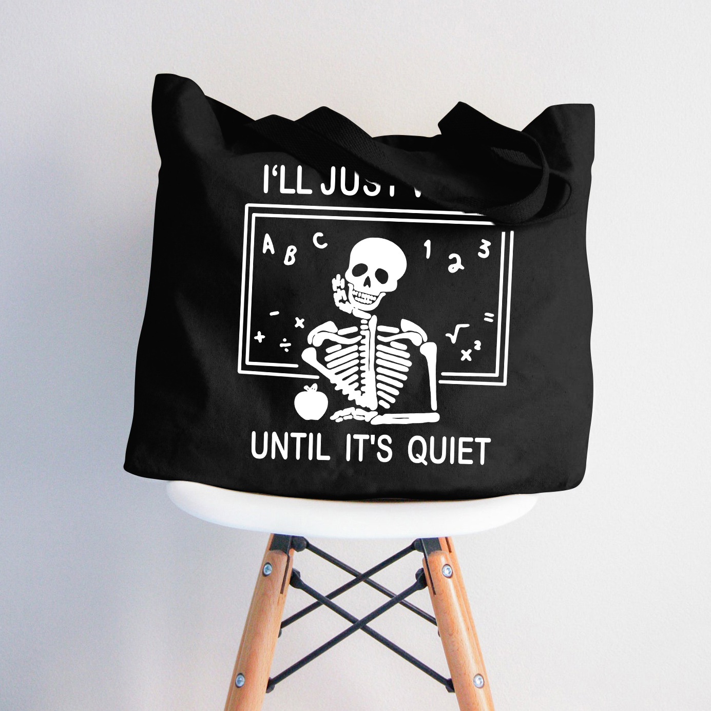 Ich werde einfach warten, bis es ruhig ist Lehrer Tragetasche mit Reißverschluss