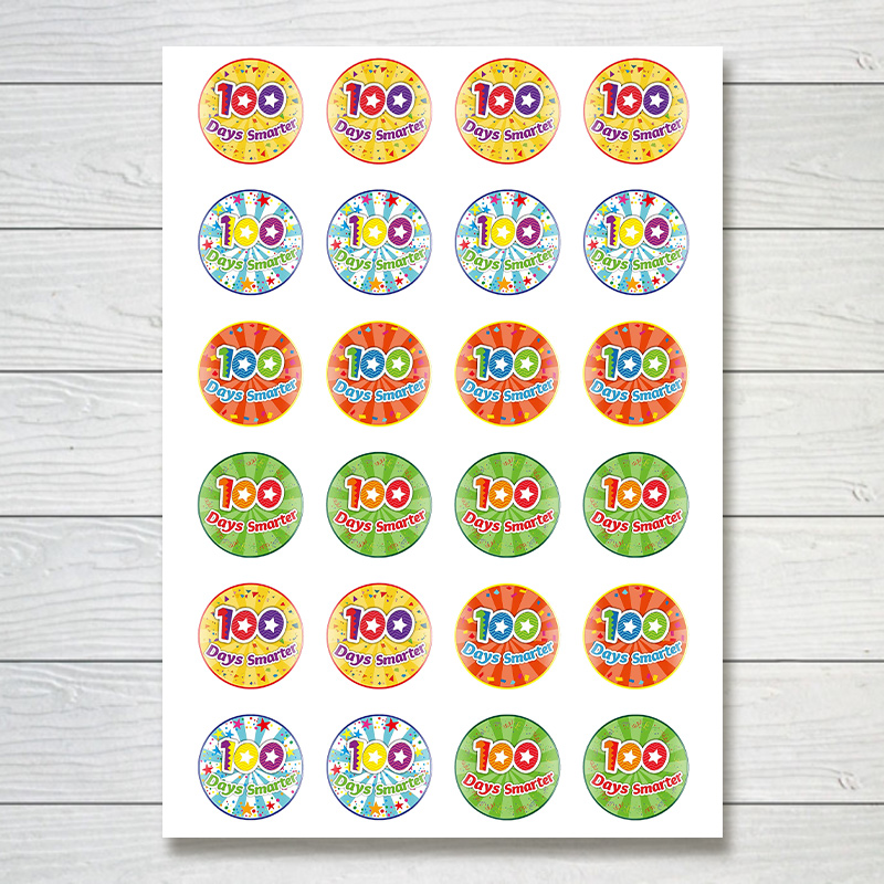 100 Days Smarter Teacher Stickers