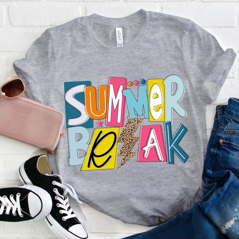 Summer Break Letter T-Shirt