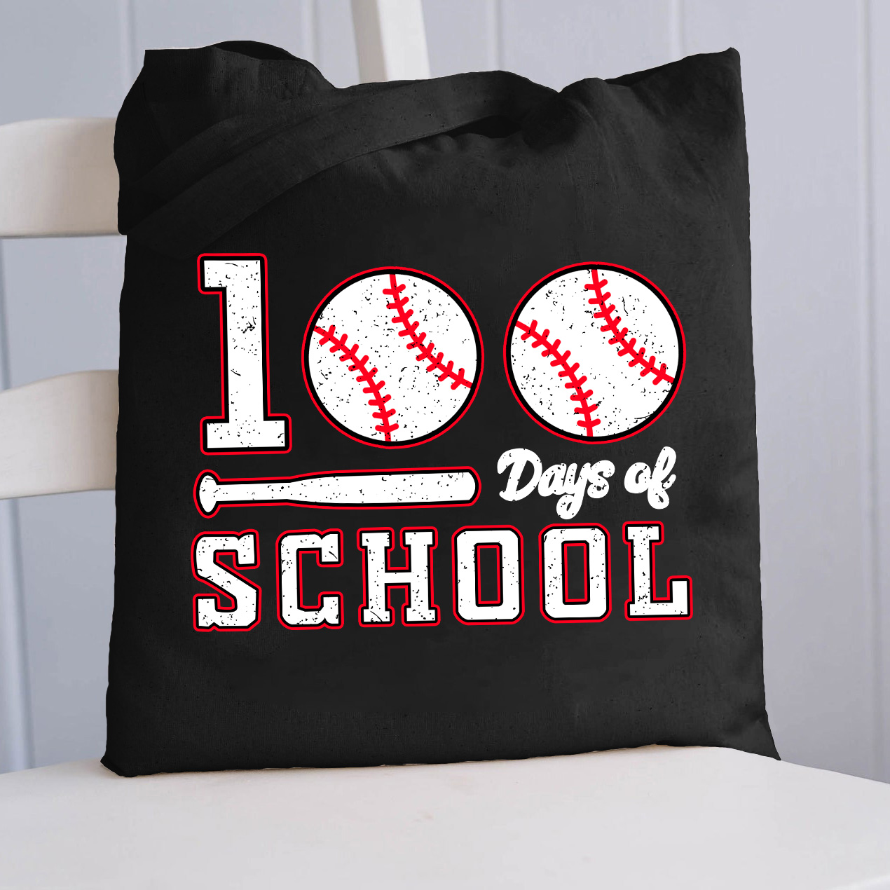 100 Tage Schule Baseball Lehrer Tragetasche