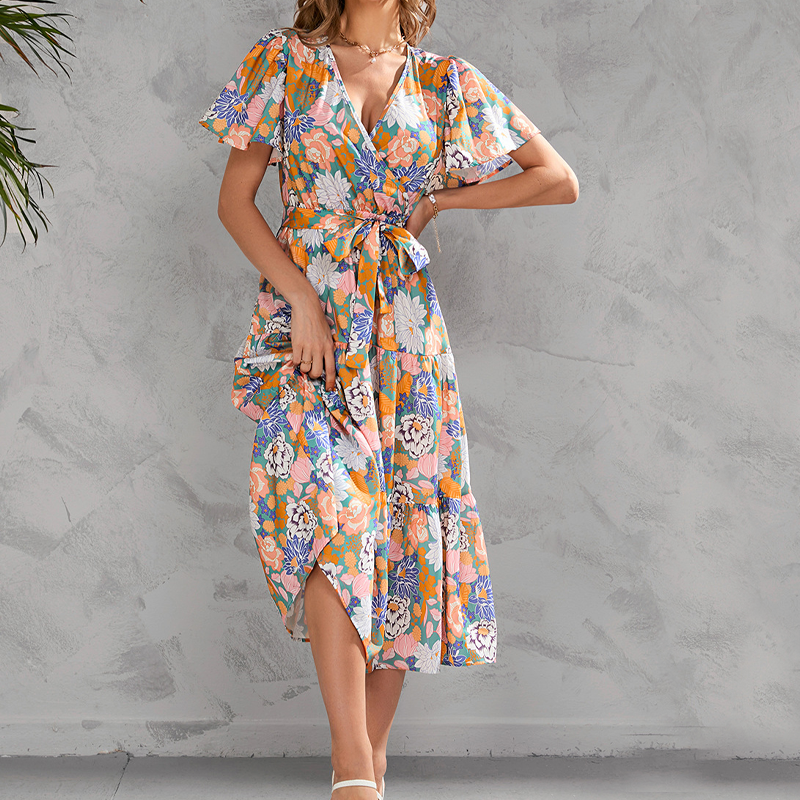 Sea Of Flowers Multicolor Dress