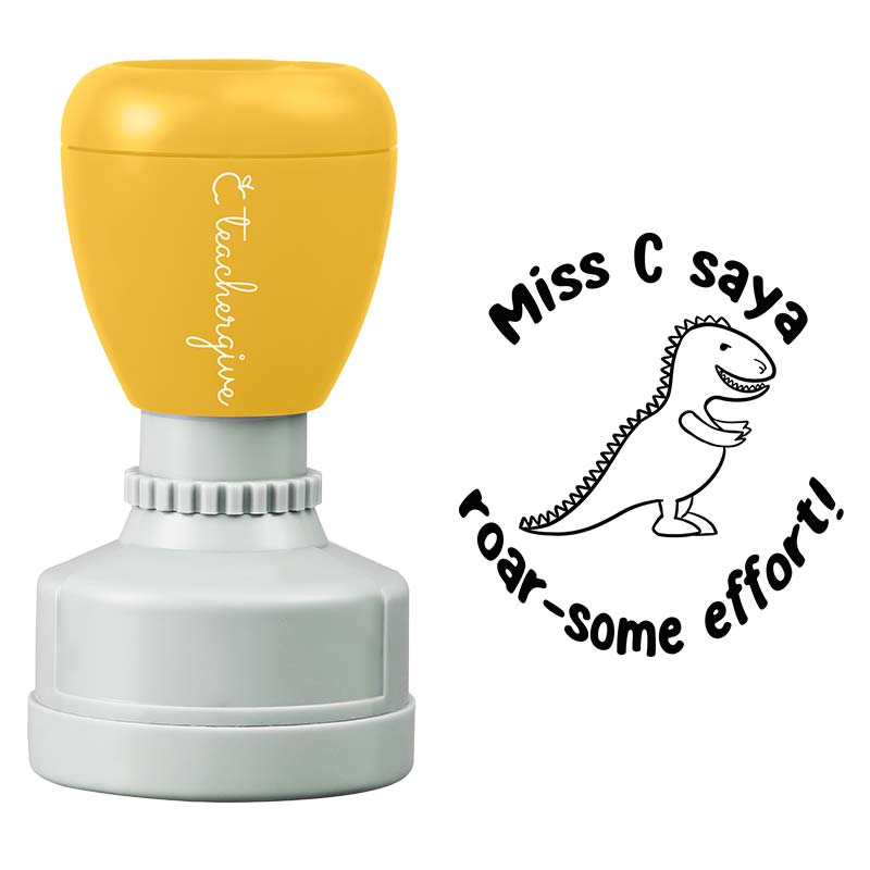 Personalized  Roar-some Effort Teacher Stamp