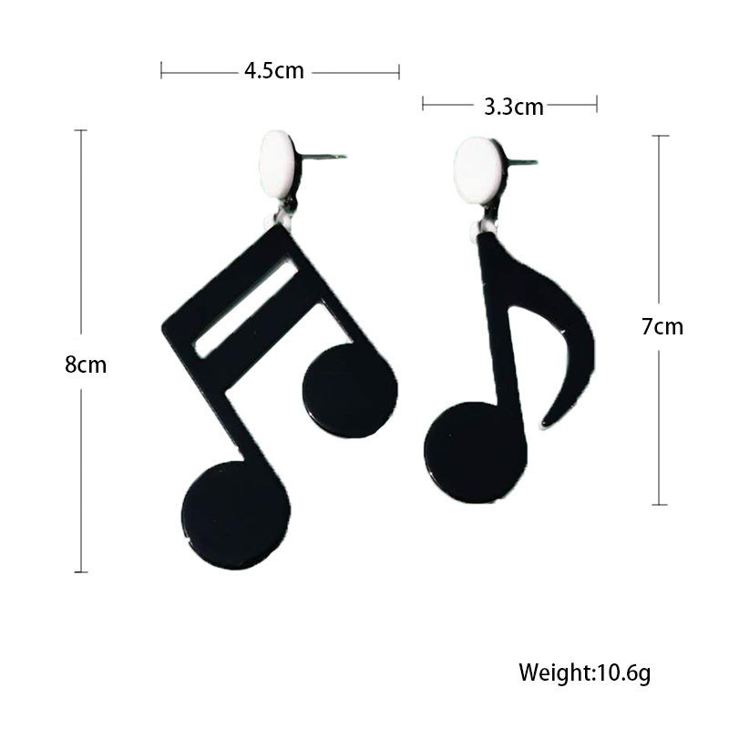 Multicolor Music Notes  Acrylic Earrings