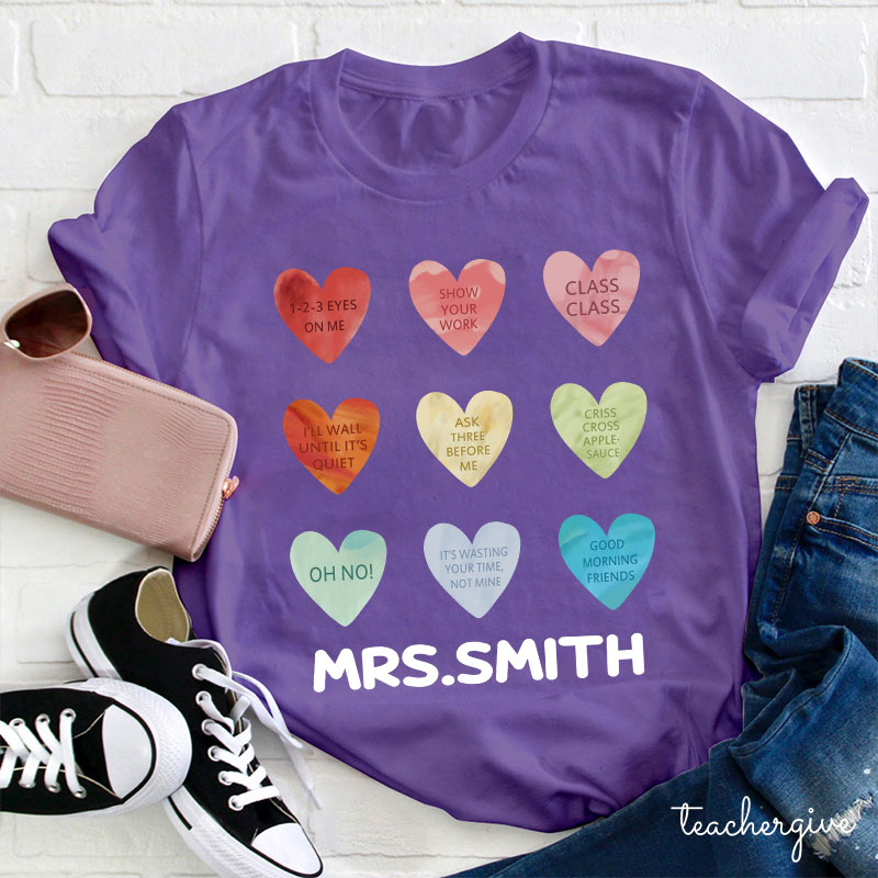 Personalized Show Your Work Teacher T-Shirt