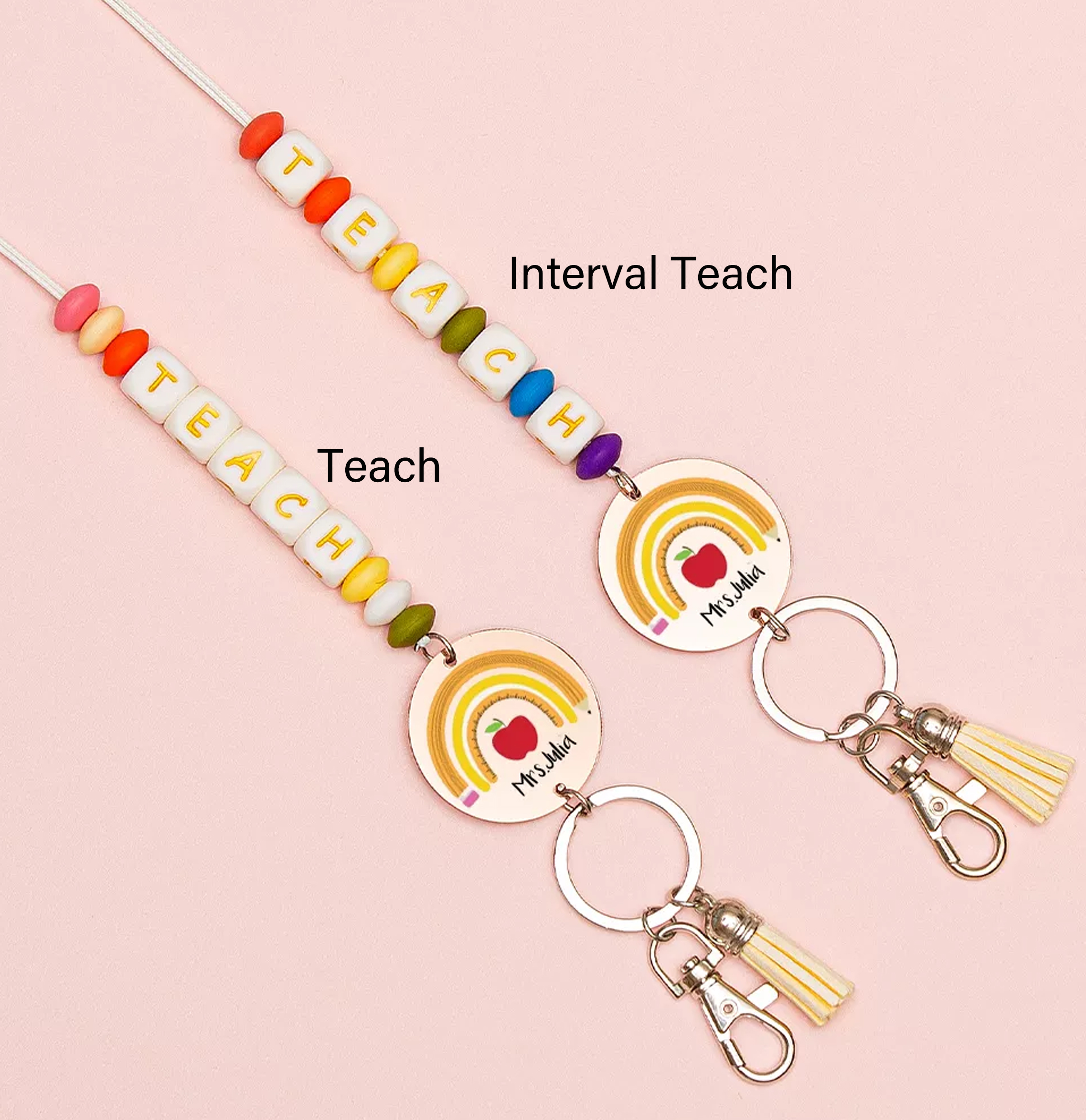 Personalized Cute Teach Letter Lanyard