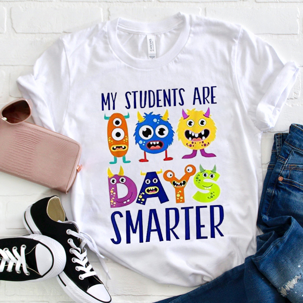 Meine Schüler sind 100 Tage lang smart Lehrer T-Shirt