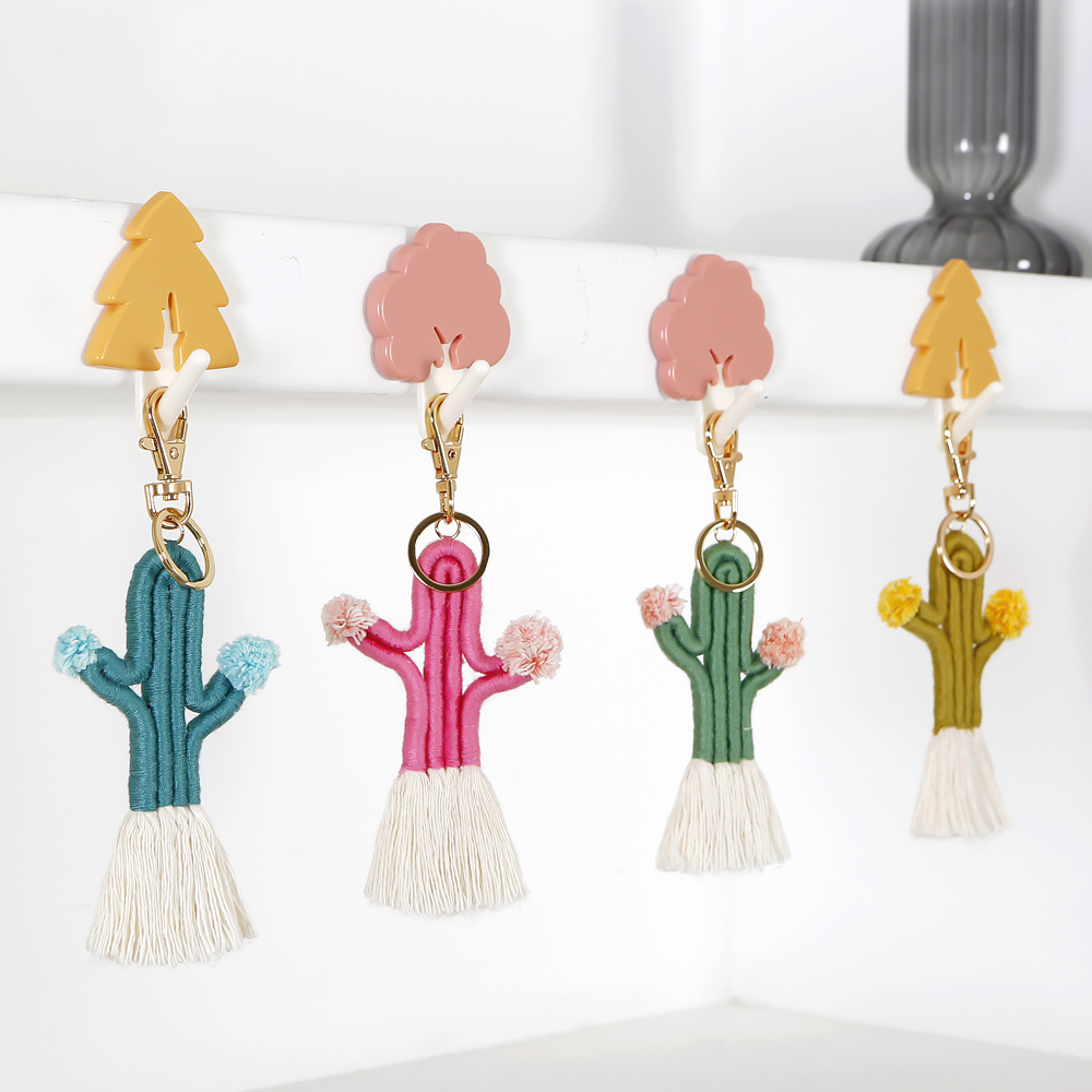 Colorful Cactus Tassels Keychain