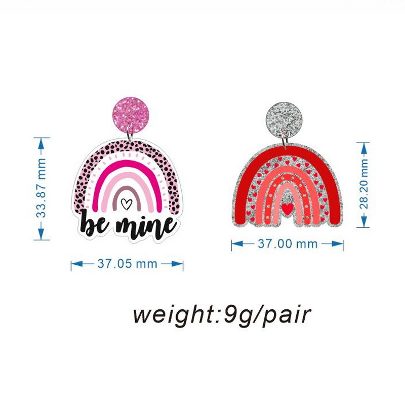 Be Mine Rainbow Fashion Earrings