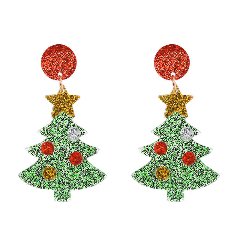 The Shining Christmas Tree Teacher Acrylic Earrings