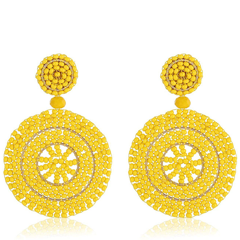 Multicolor Round Beads Earrings