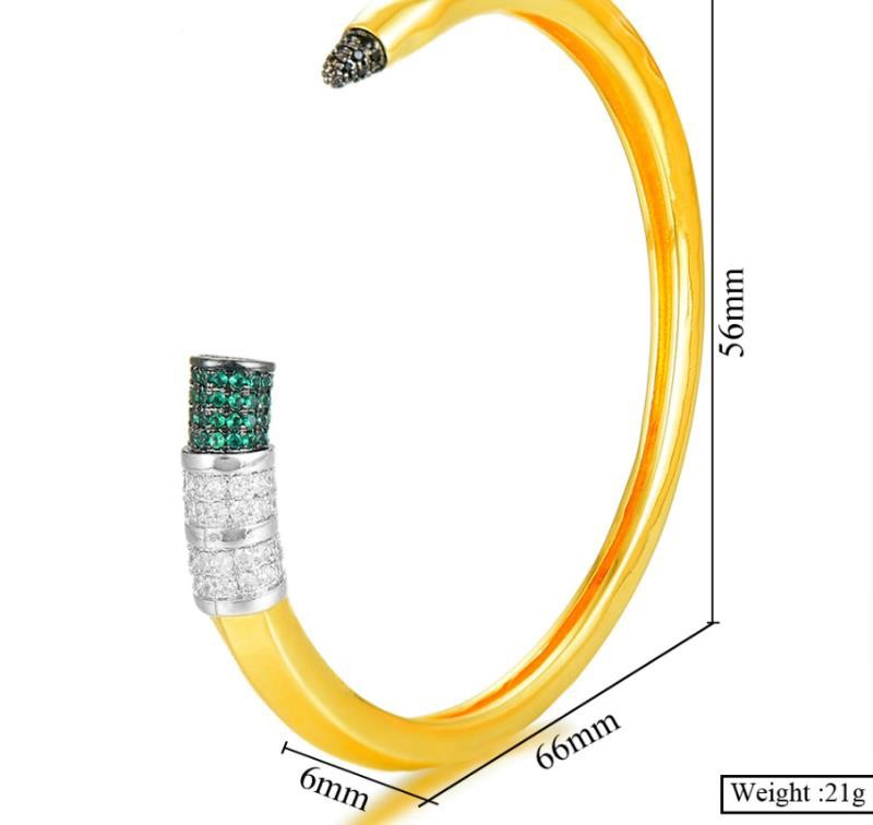 Gold Purple Zircon Bracelet