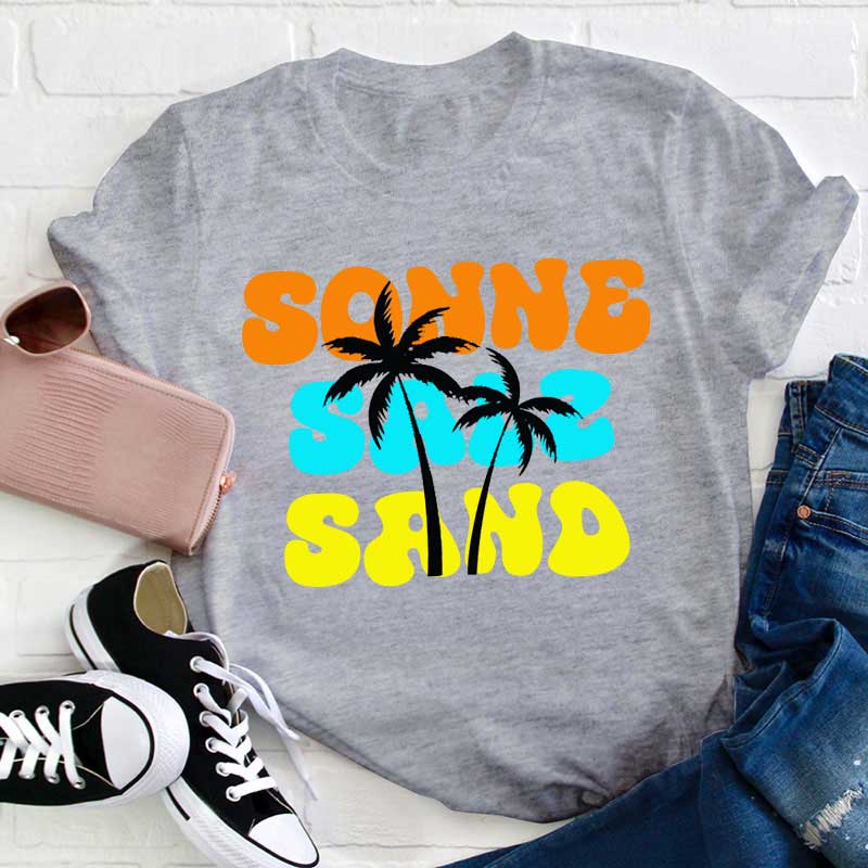 Sonne Salz Sand Lehrer T-Shirt