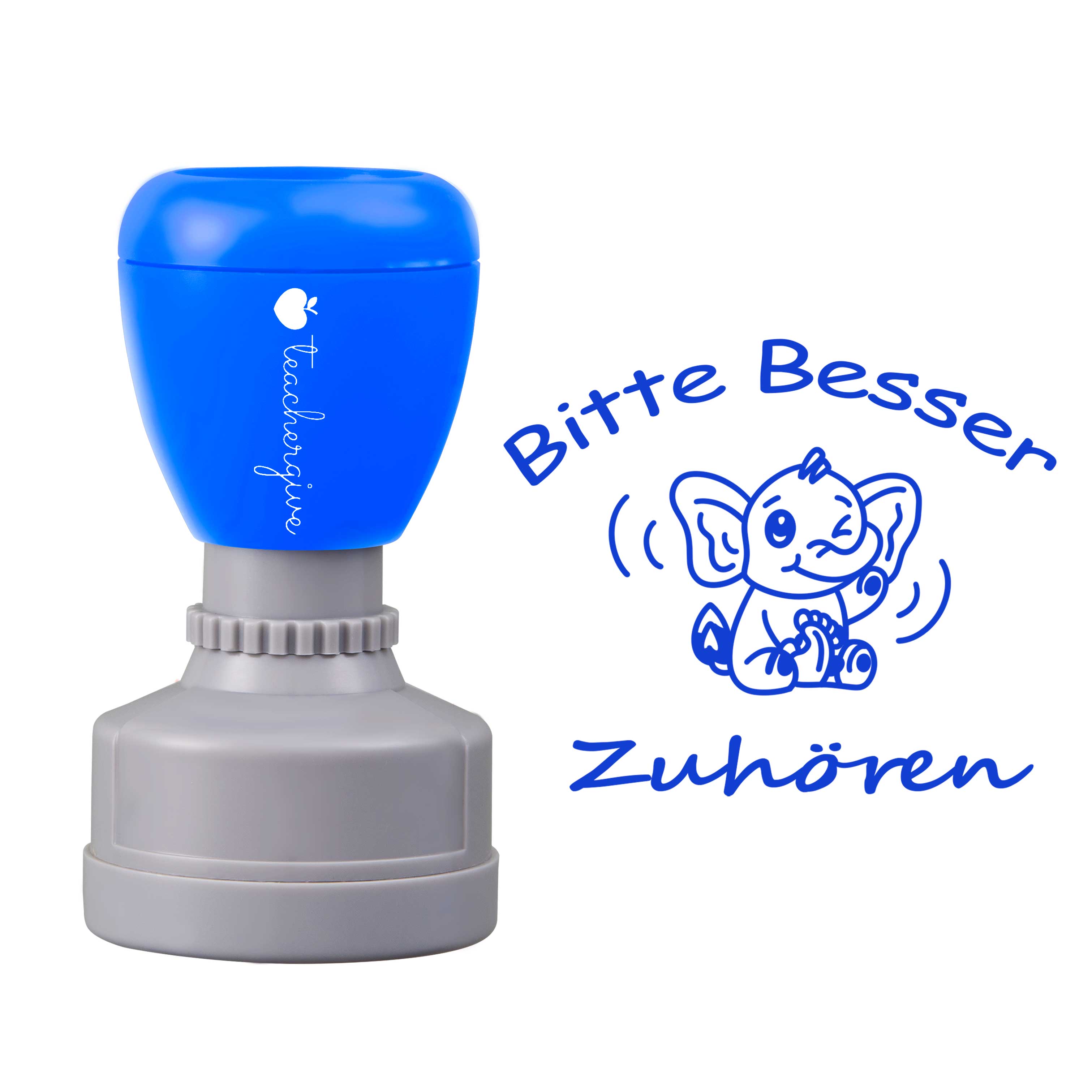 Bitte besser zuhören Lehrer Stempel