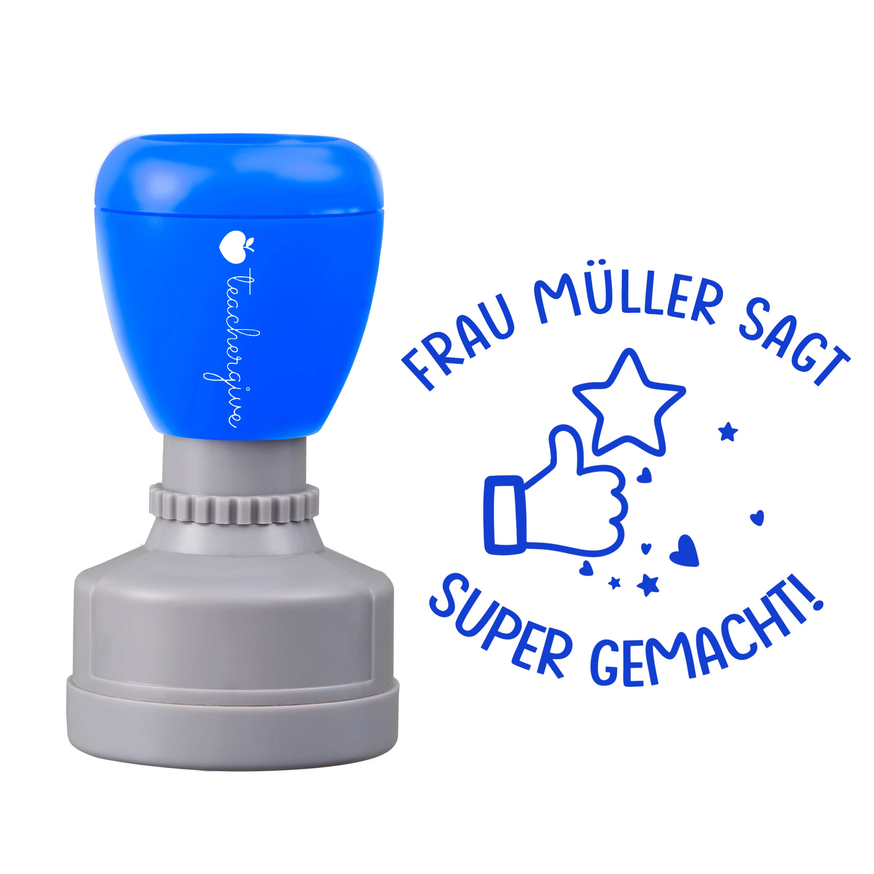 Personalisiert sagt super gemacht Lehrer Stempel