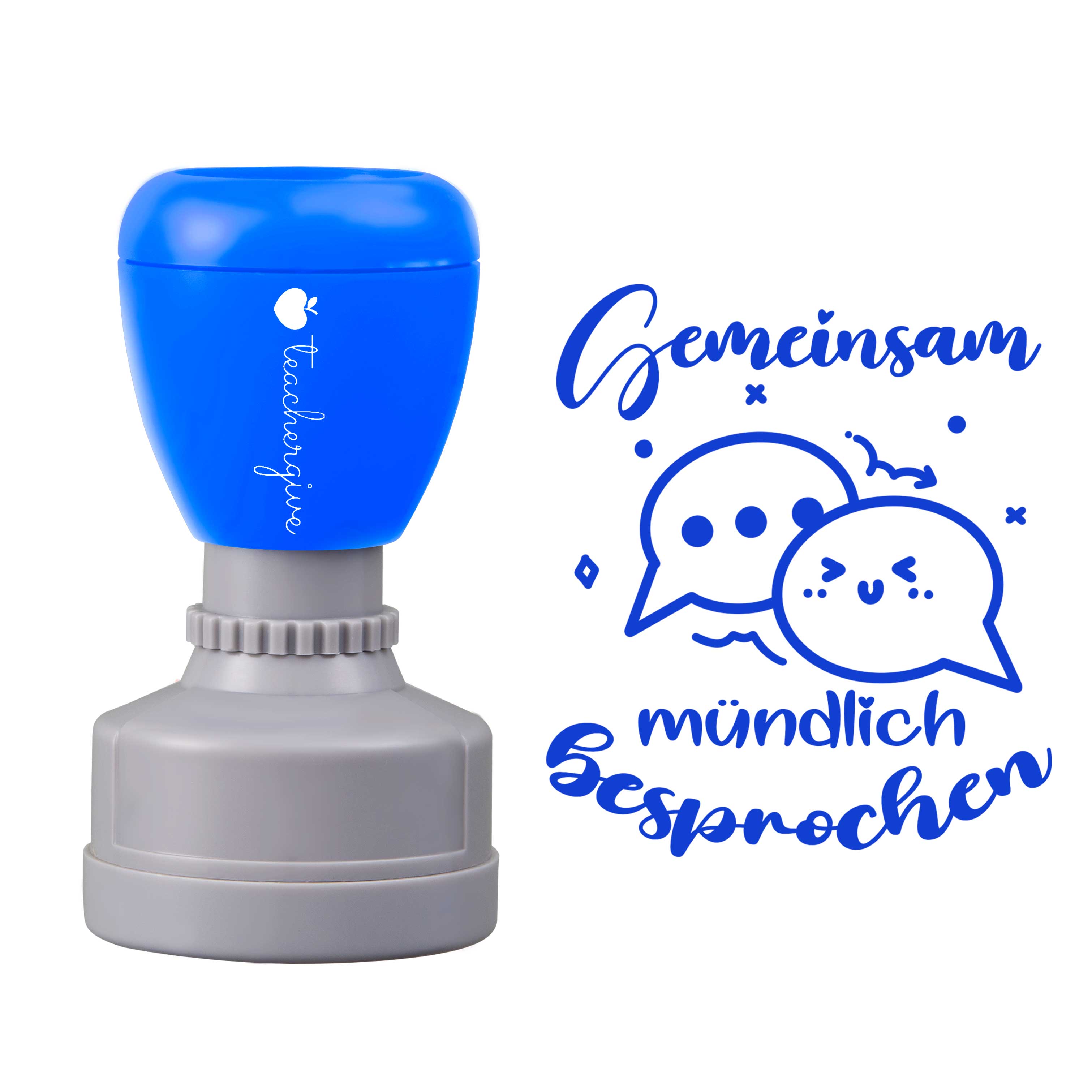 Gemeinsam mündlich besprochen Lehrer Stempel