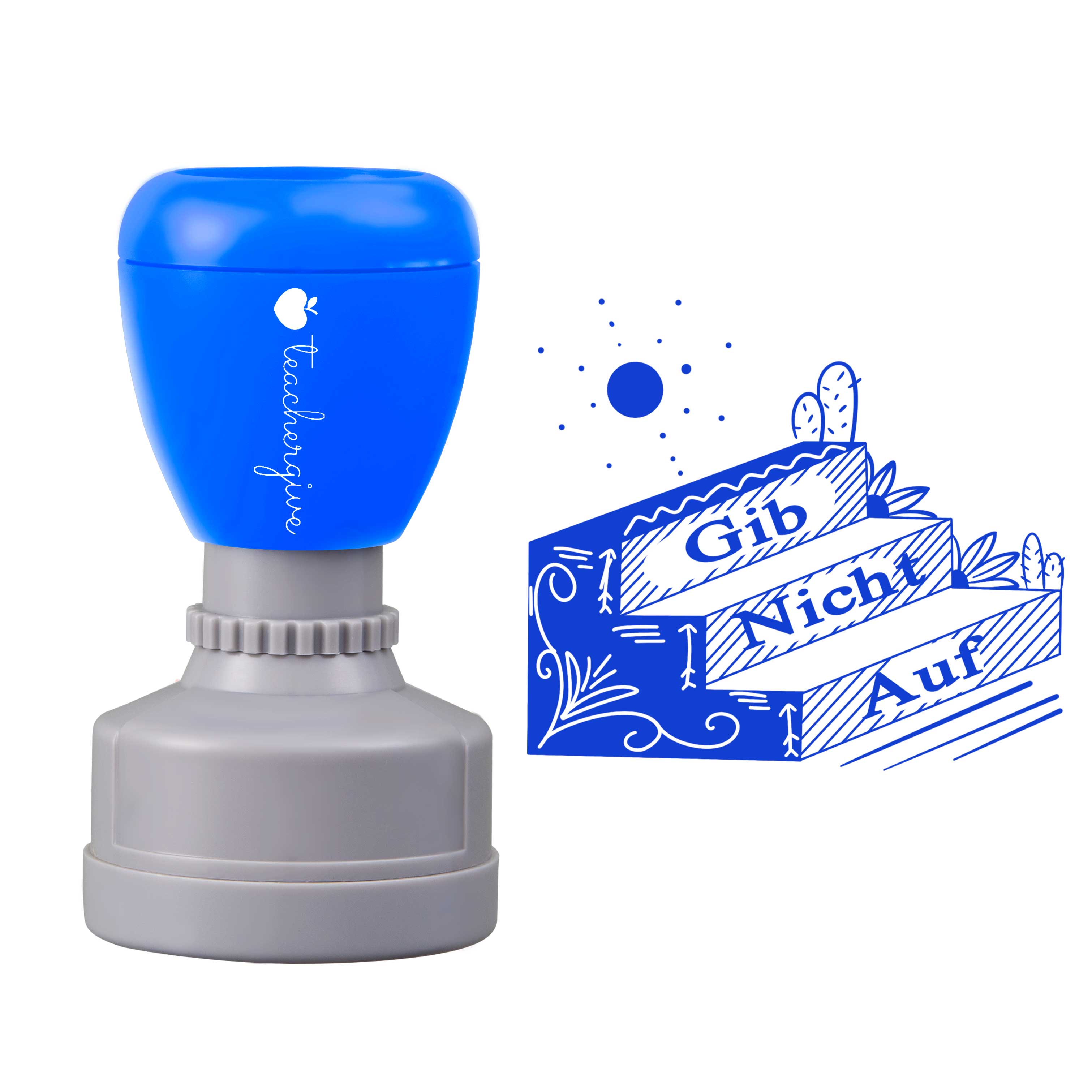 Gib Nicht Auf Lehrer Stempel