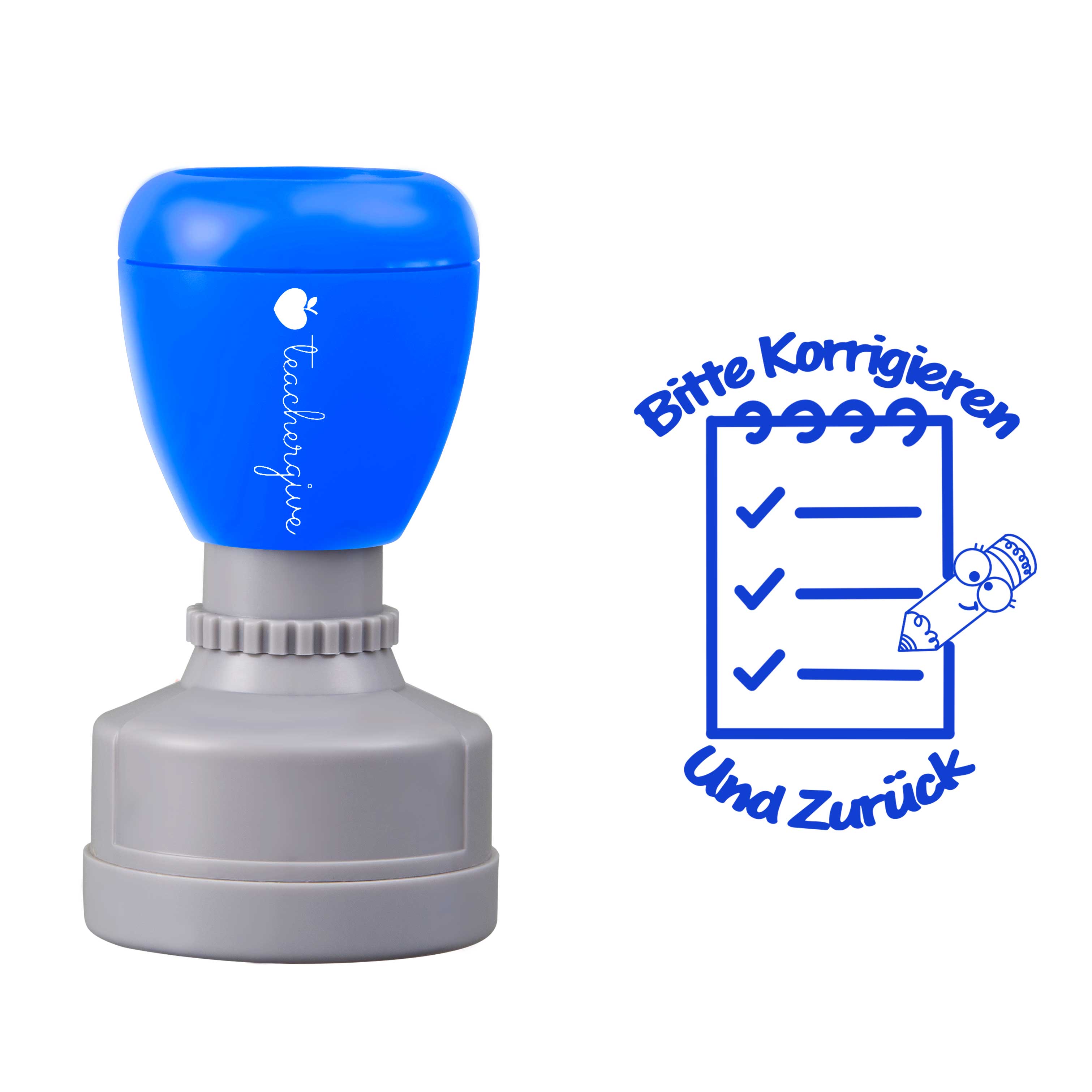 Bitte Korrigieren Und Zurück Lehrer Stempel