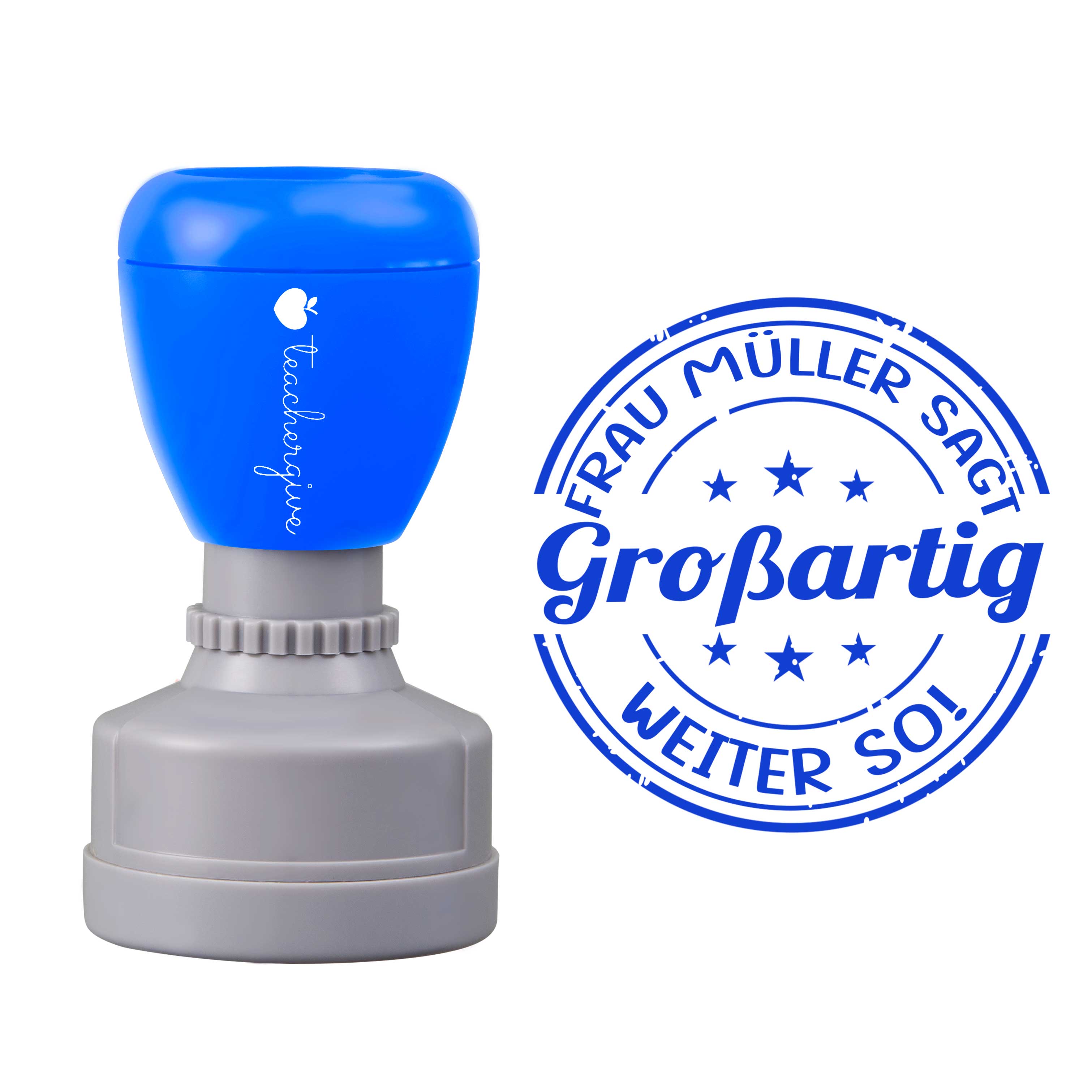 Personalisiert Name Sagt Großartig Weiter So Lehrer Stempel