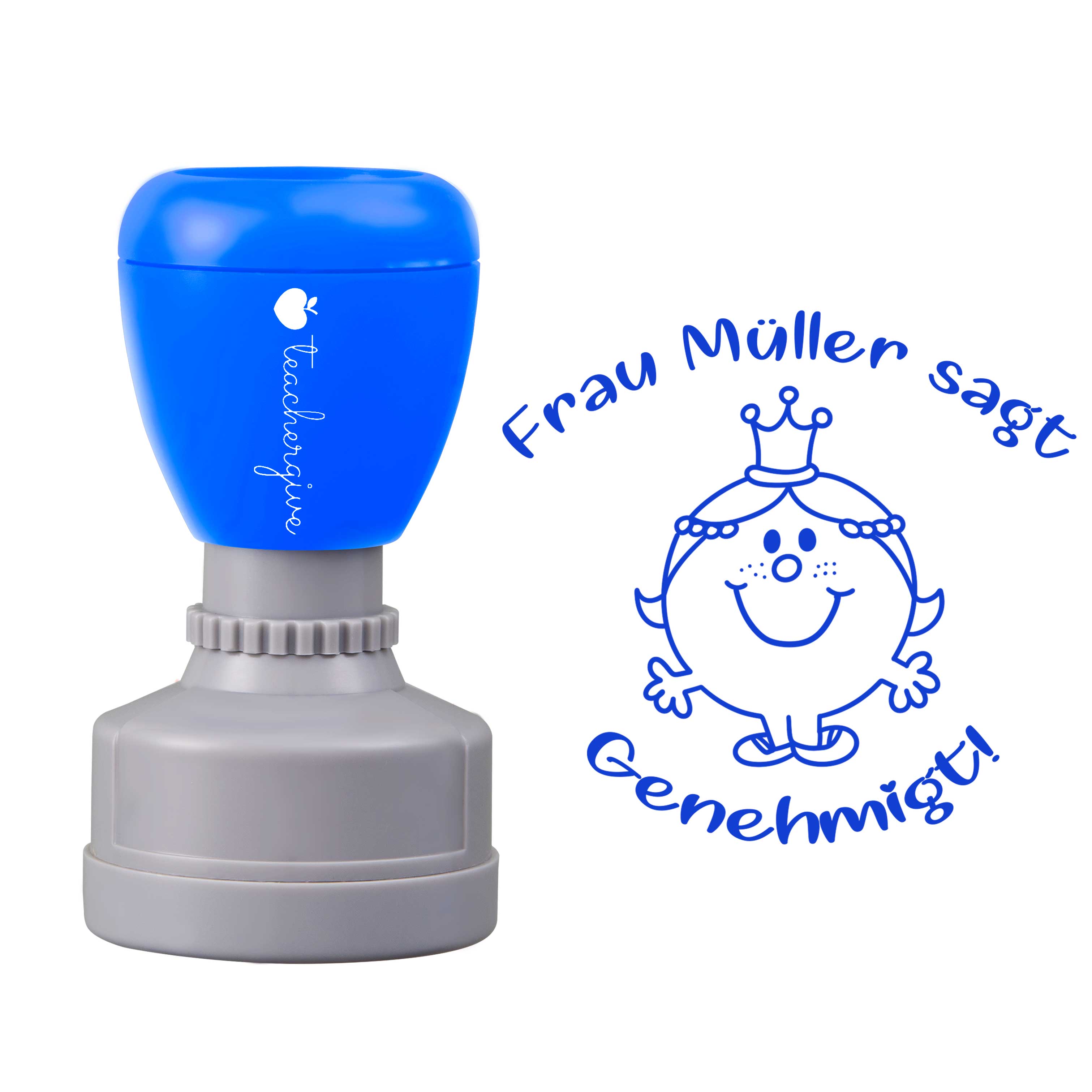Personalisiert Name Sagt Genehmigt Lehrer Stempel