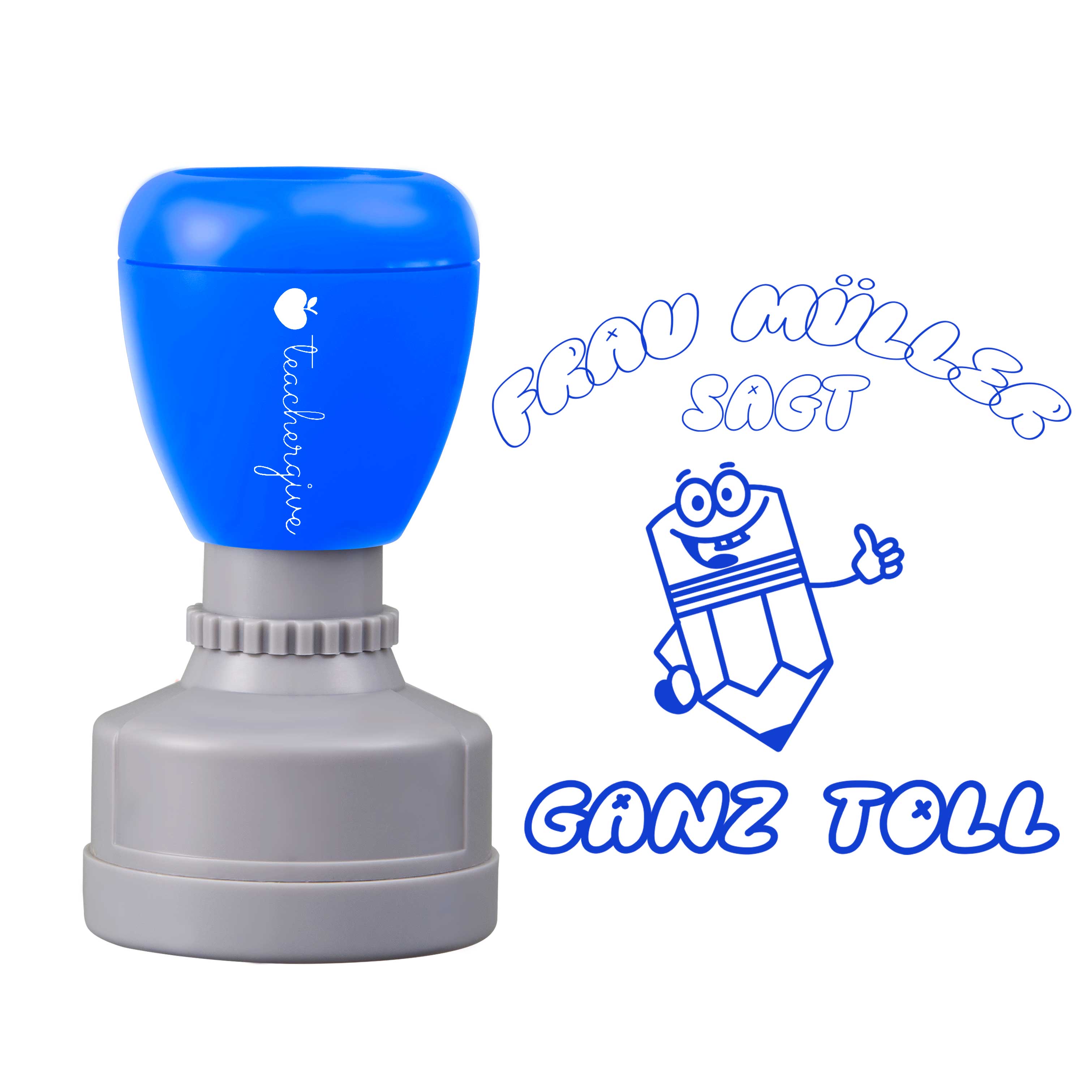 Personalisiert sagt ganz toll Lehrer Stempel