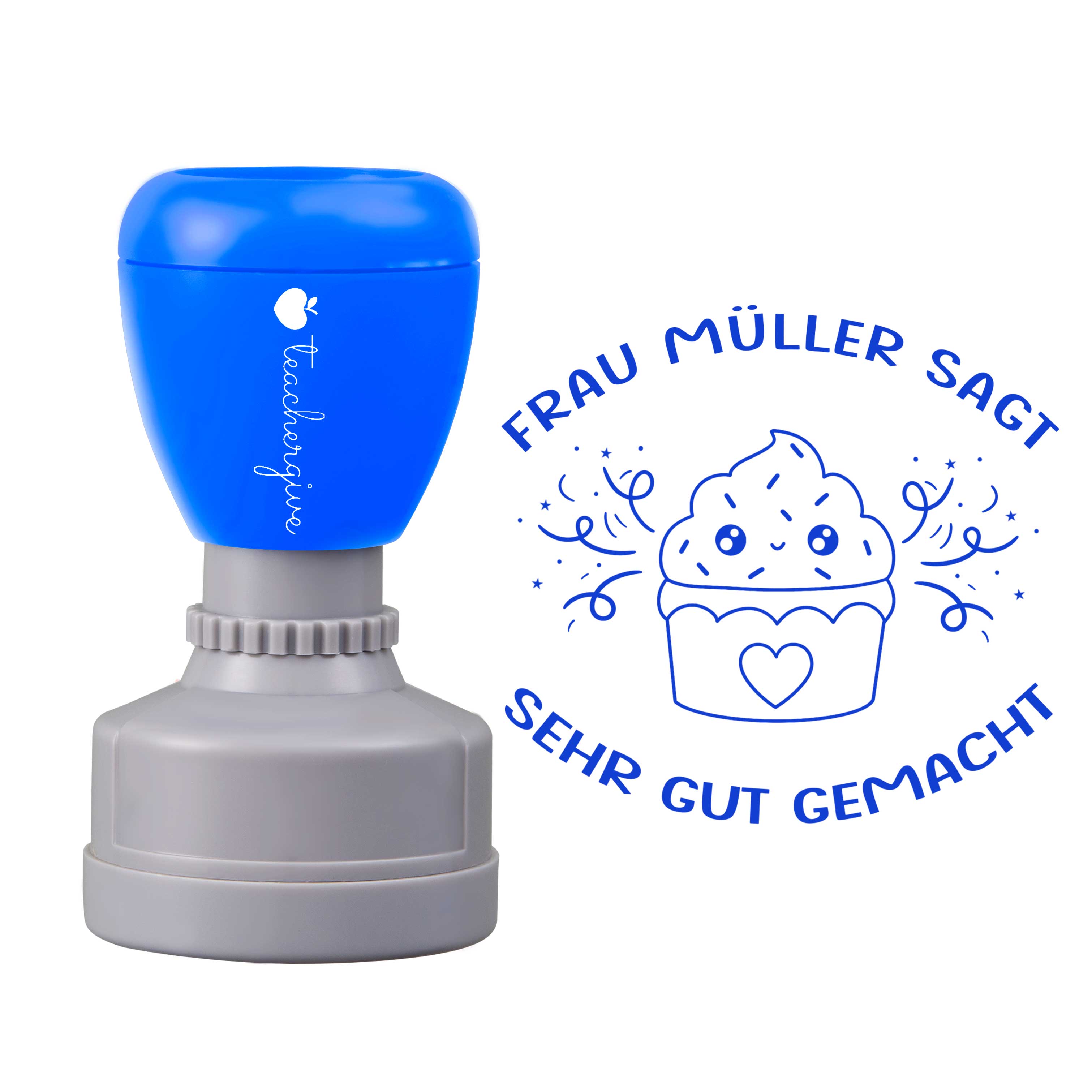 Personalisiert Name sagt sehr gut gemacht Lehrer Stempel