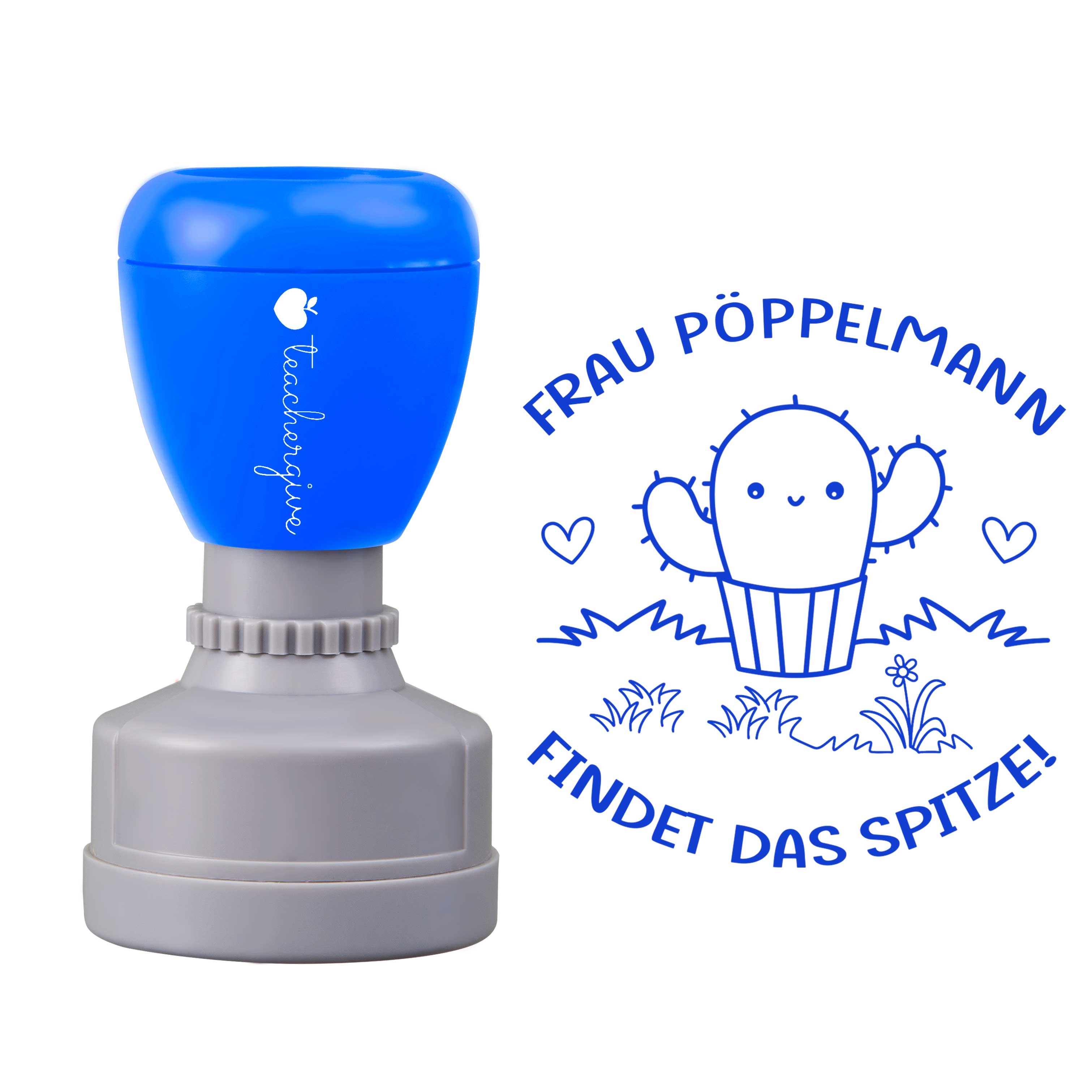 Personalisiert Name findet das spitze Lehrer Stempel