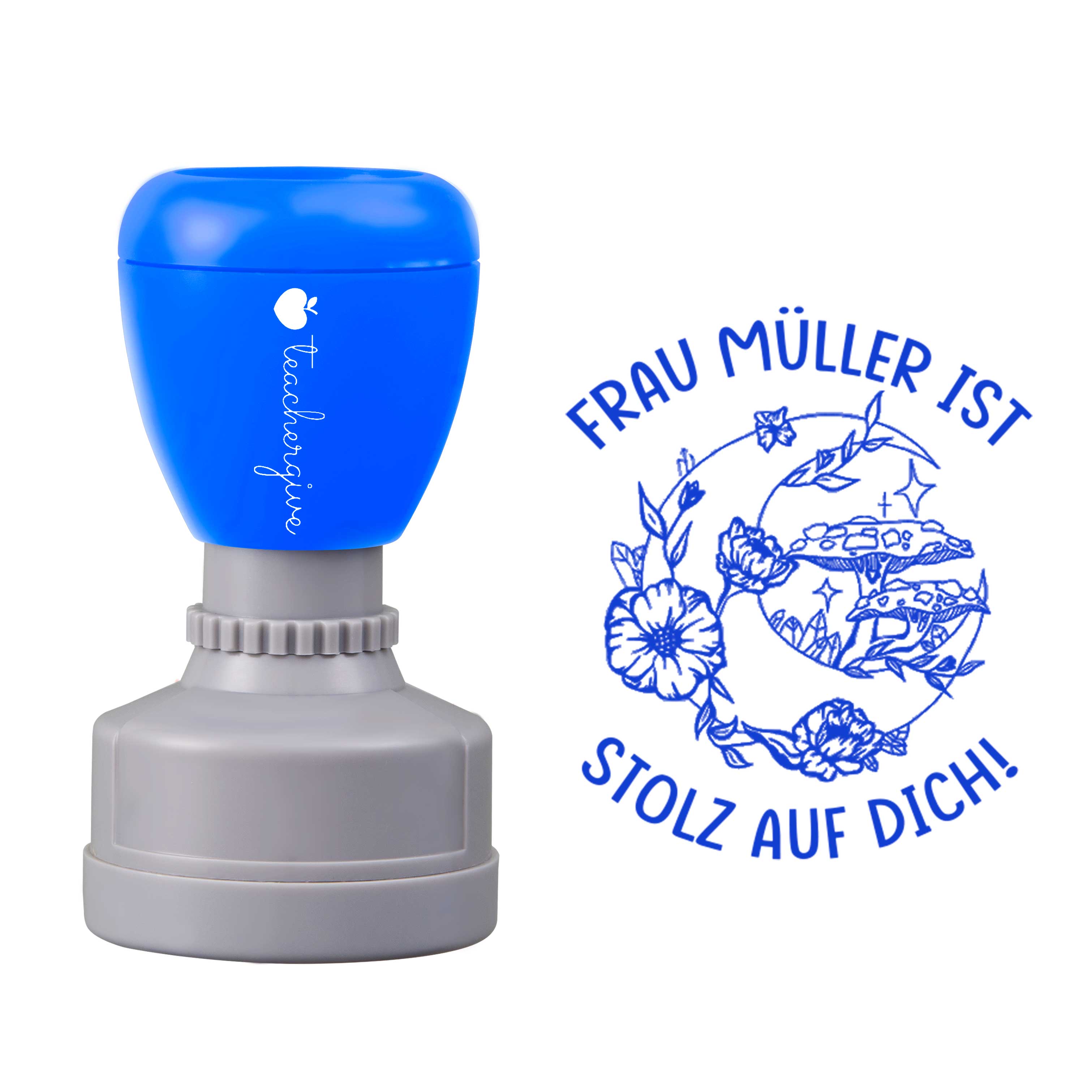 Personalisiert Name ist stolz auf dich Lehrer Stempel