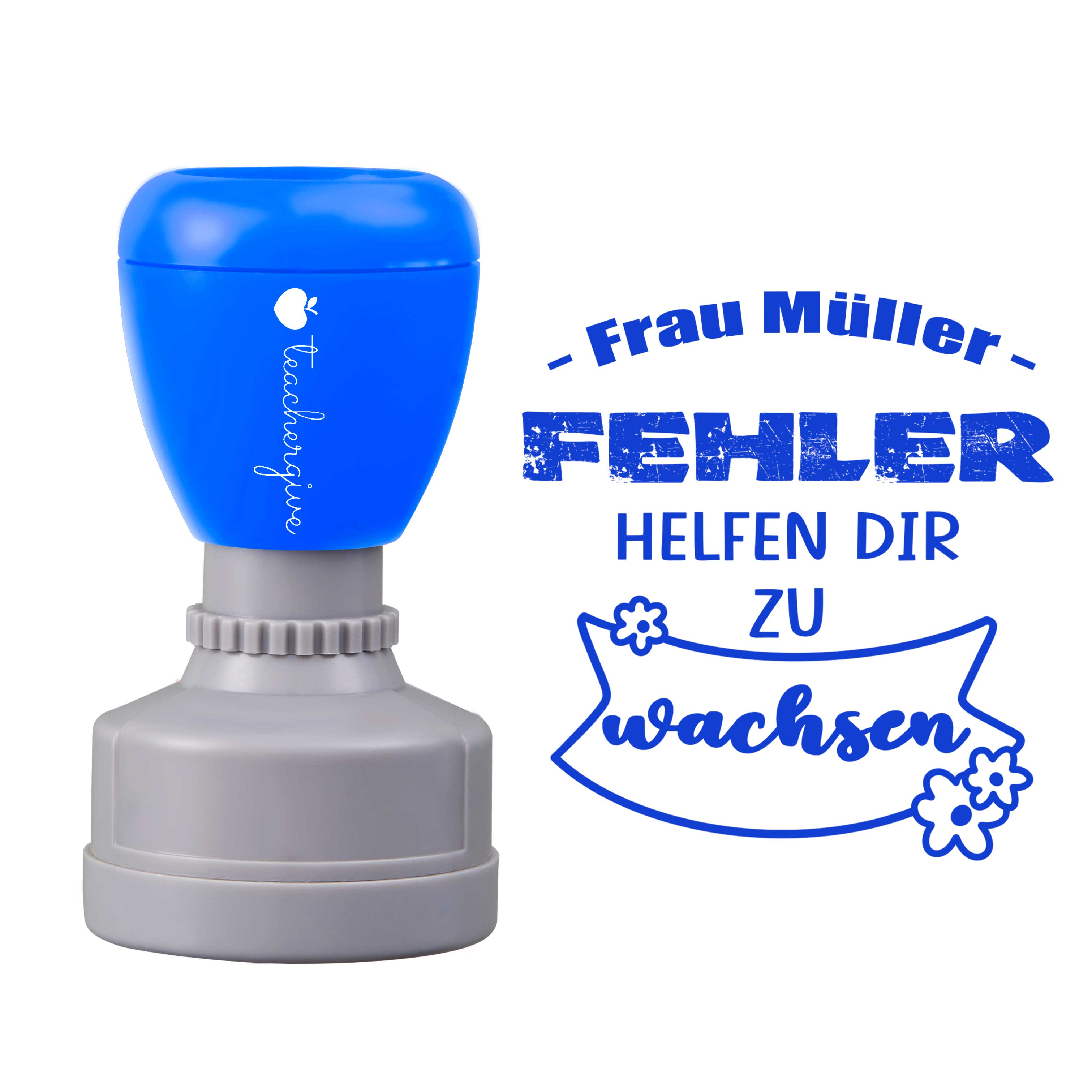 Personalisiert Name Sagt Fehler helfen dir zu wachsen Lehrer Stempel