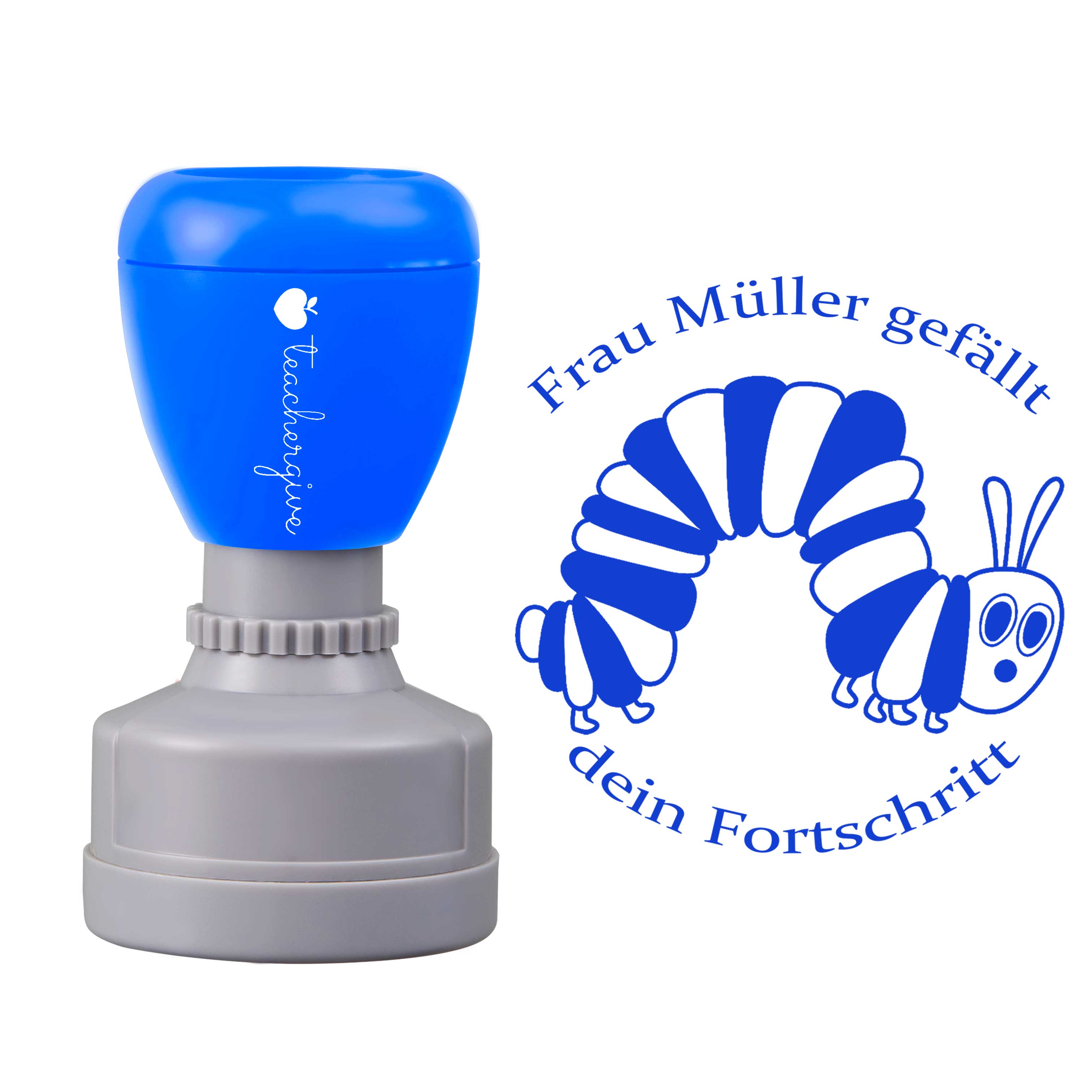 Personalisiert Name gefällt dein Fortschritt Lehrer Stempel