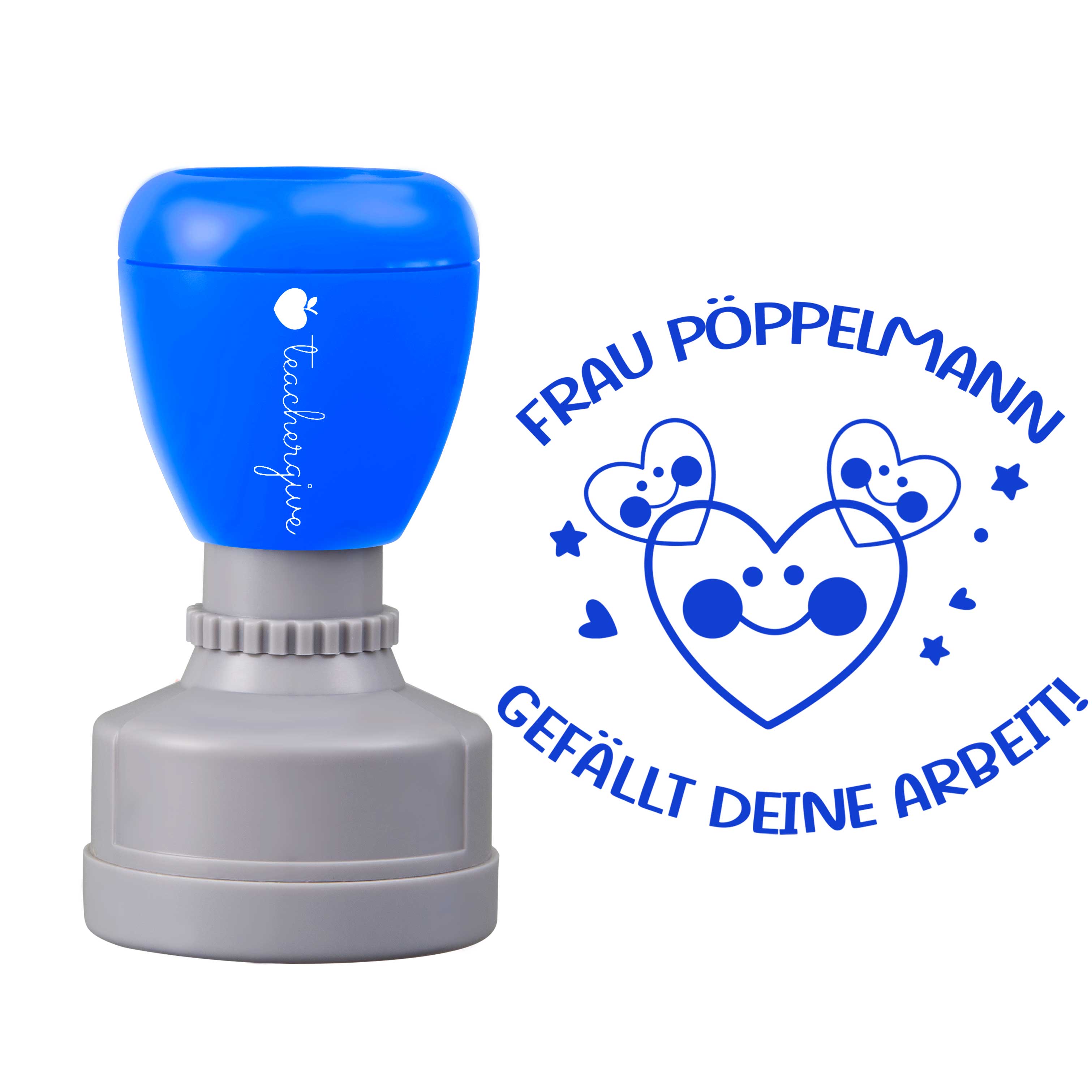 Personalisiert Name gefällt deine Arbeit Lehrer Stempel