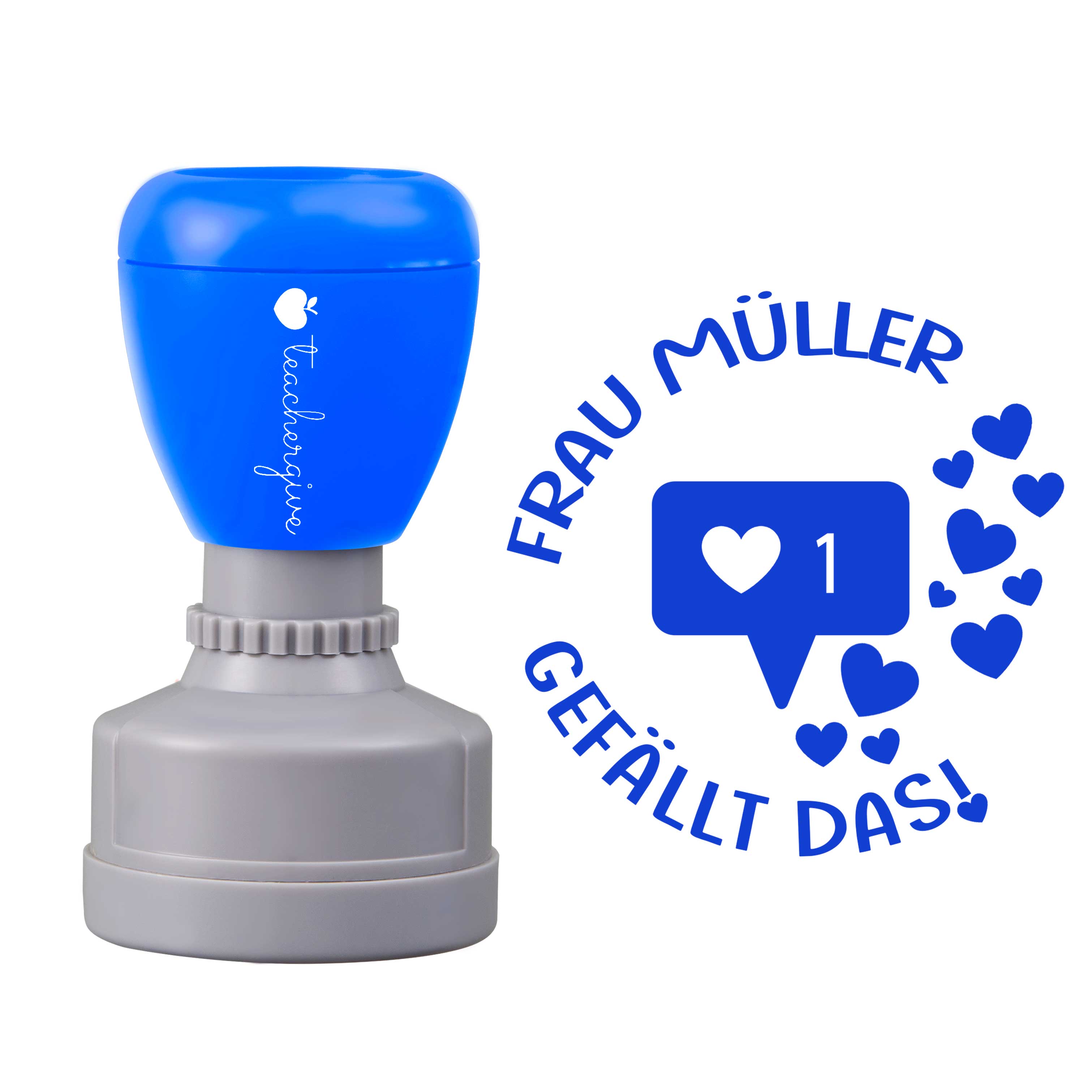 Personalisiert Name gefällt das Lehrer Stempel
