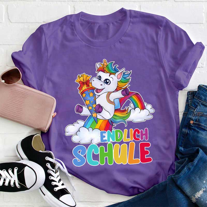 Endlich Schule Lehrer T-Shirt